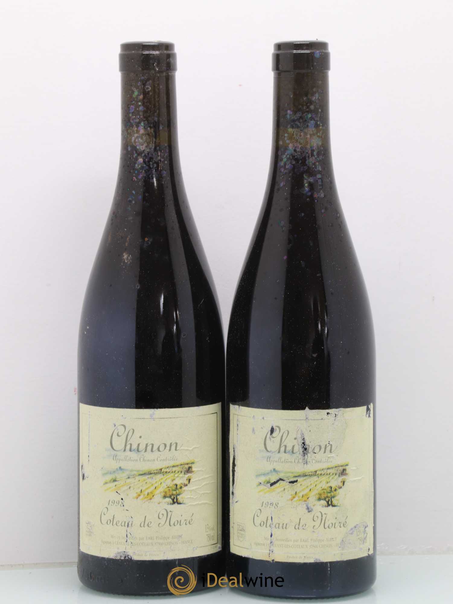 Chinon Coteau de Noiré Philippe Alliet 1998 - Lot de 2 bouteilles - 0