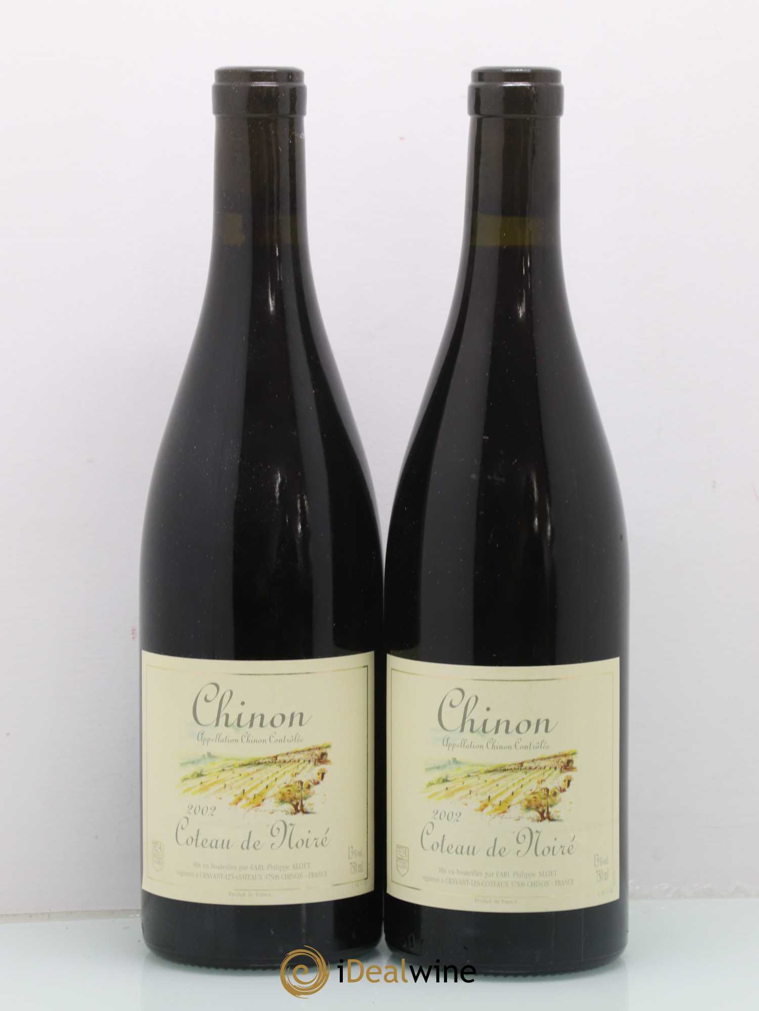 Chinon Coteau de Noiré Philippe Alliet 2002 - Lot de 2 bouteilles - 0