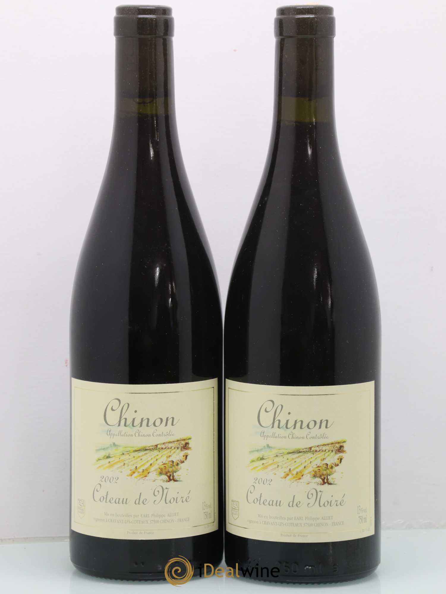 Chinon Coteau de Noiré Philippe Alliet 2002 - Lotto di 2 bottiglie - 0