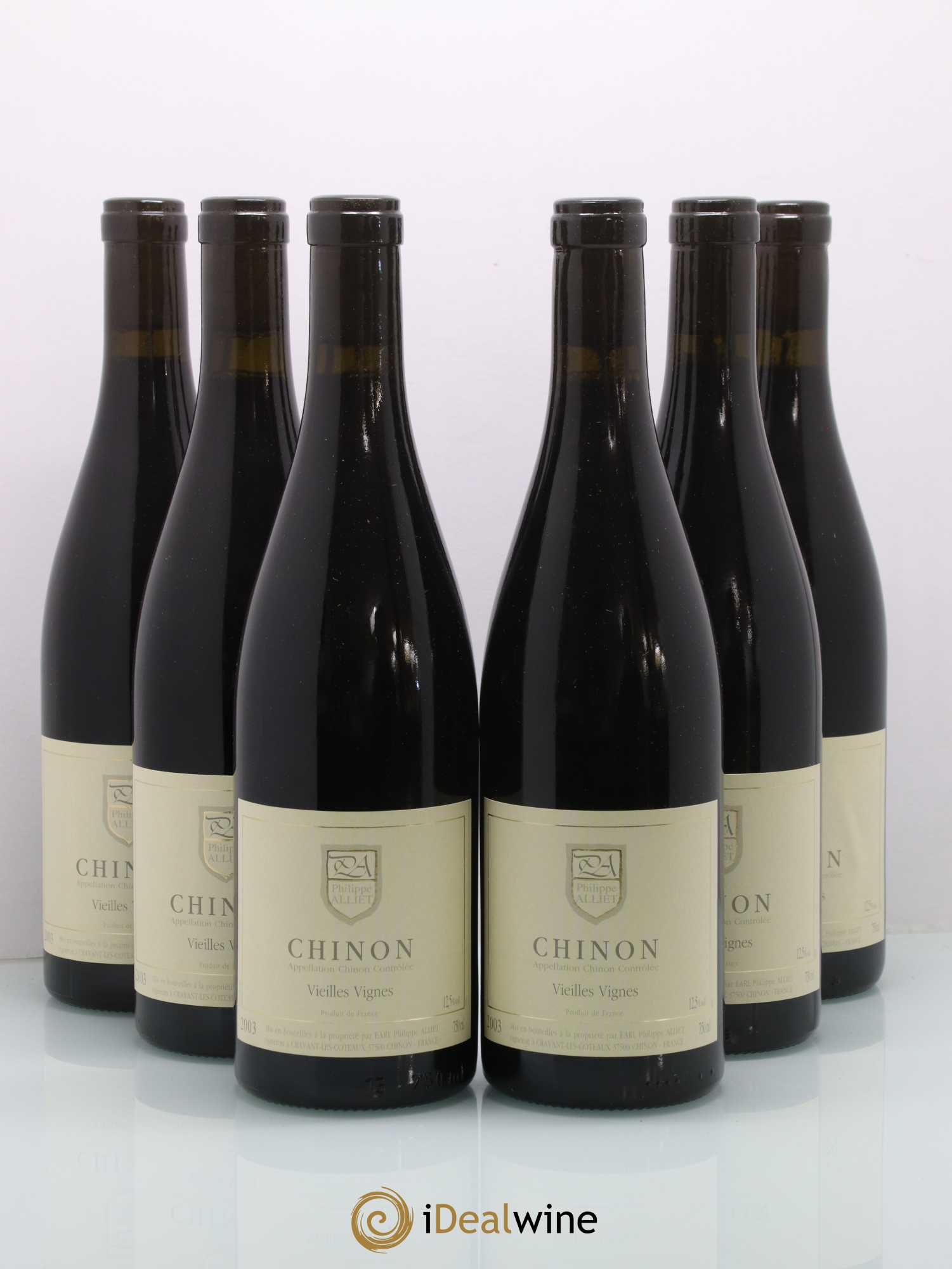Chinon Vieilles Vignes Philippe Alliet 2003 - Lot de 6 bouteilles - 0