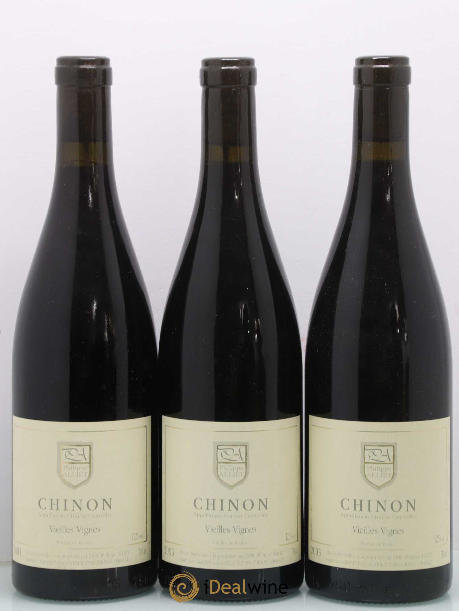 Chinon Vieilles Vignes Philippe Alliet 2003 - Lot de 3 bouteilles - 0