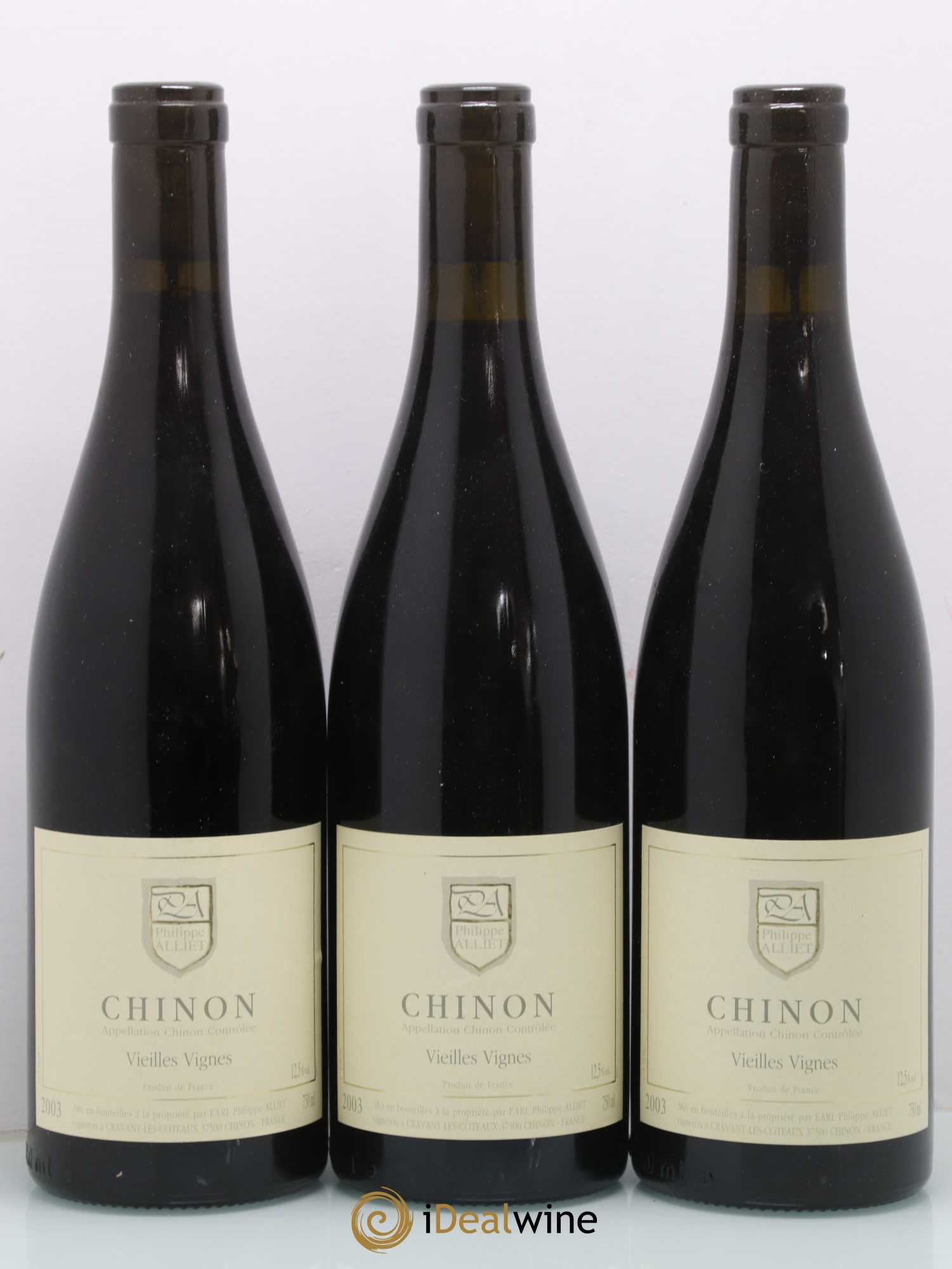 Chinon Vieilles Vignes Philippe Alliet 2003 - Lot de 3 bouteilles - 0