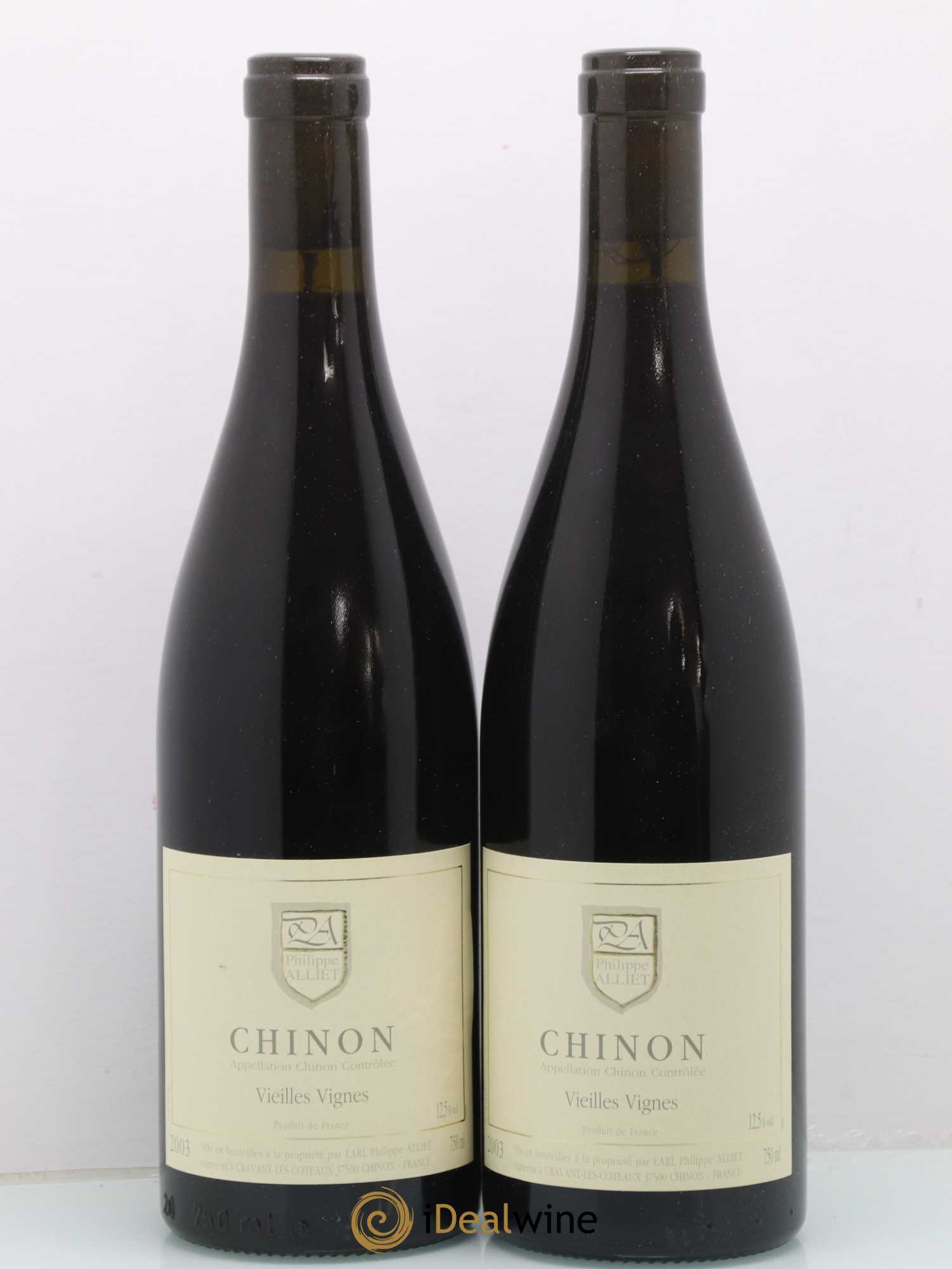 Chinon Vieilles Vignes Philippe Alliet 2003 - Lot de 2 bouteilles - 0