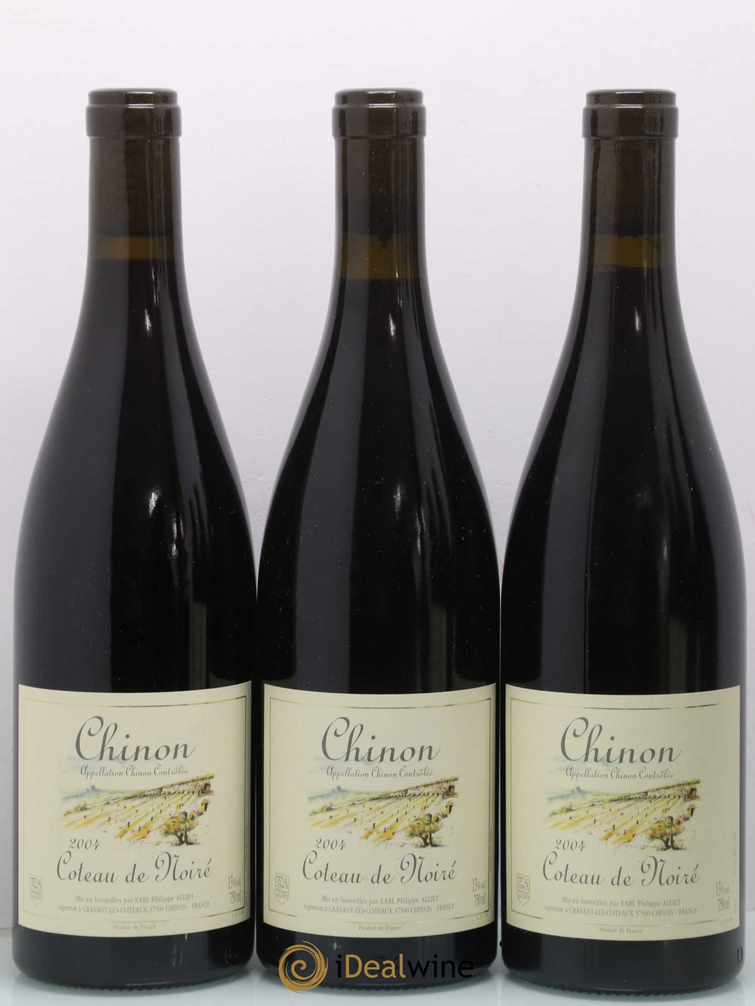 Chinon Coteau de Noiré Philippe Alliet  2004 - Lot de 6 bouteilles - 1