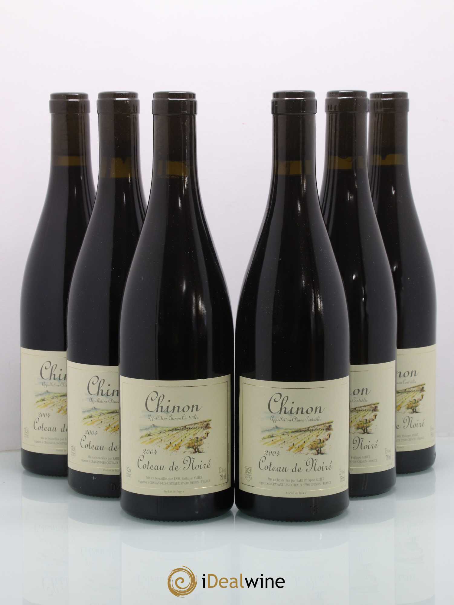Chinon Coteau de Noiré Philippe Alliet  2004 - Lot de 6 bouteilles - 0