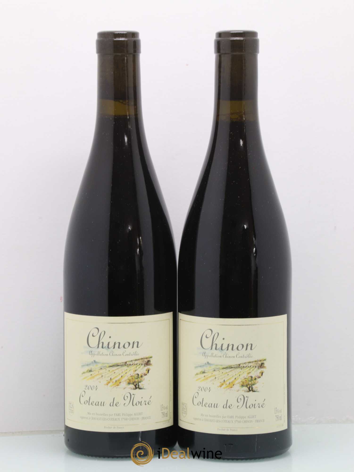 Chinon Coteau de Noiré Philippe Alliet 2004 - Lot de 2 bouteilles - 0
