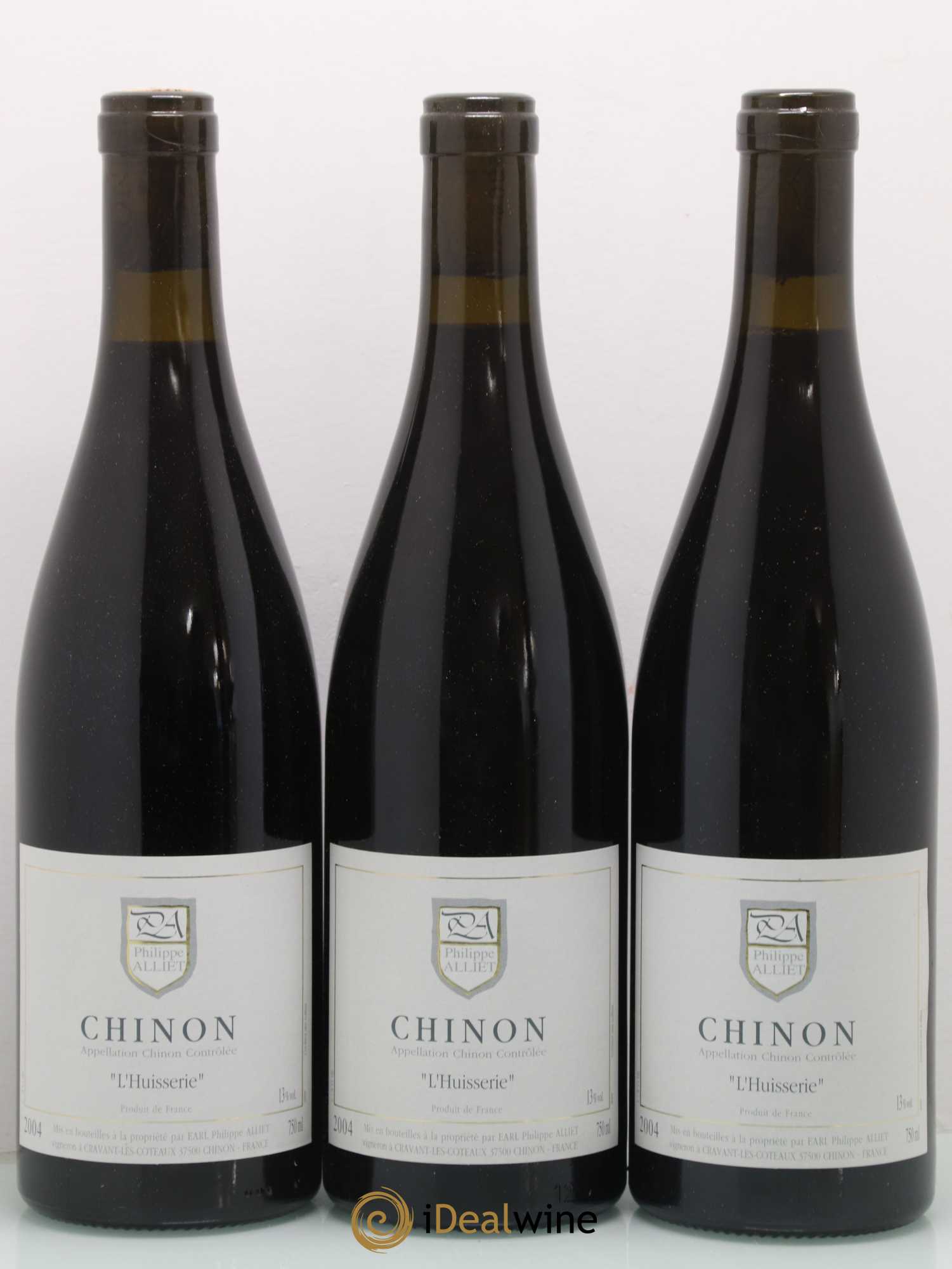 Chinon L'Huisserie Philippe Alliet 2004 - Lot of 3 bottles - 0
