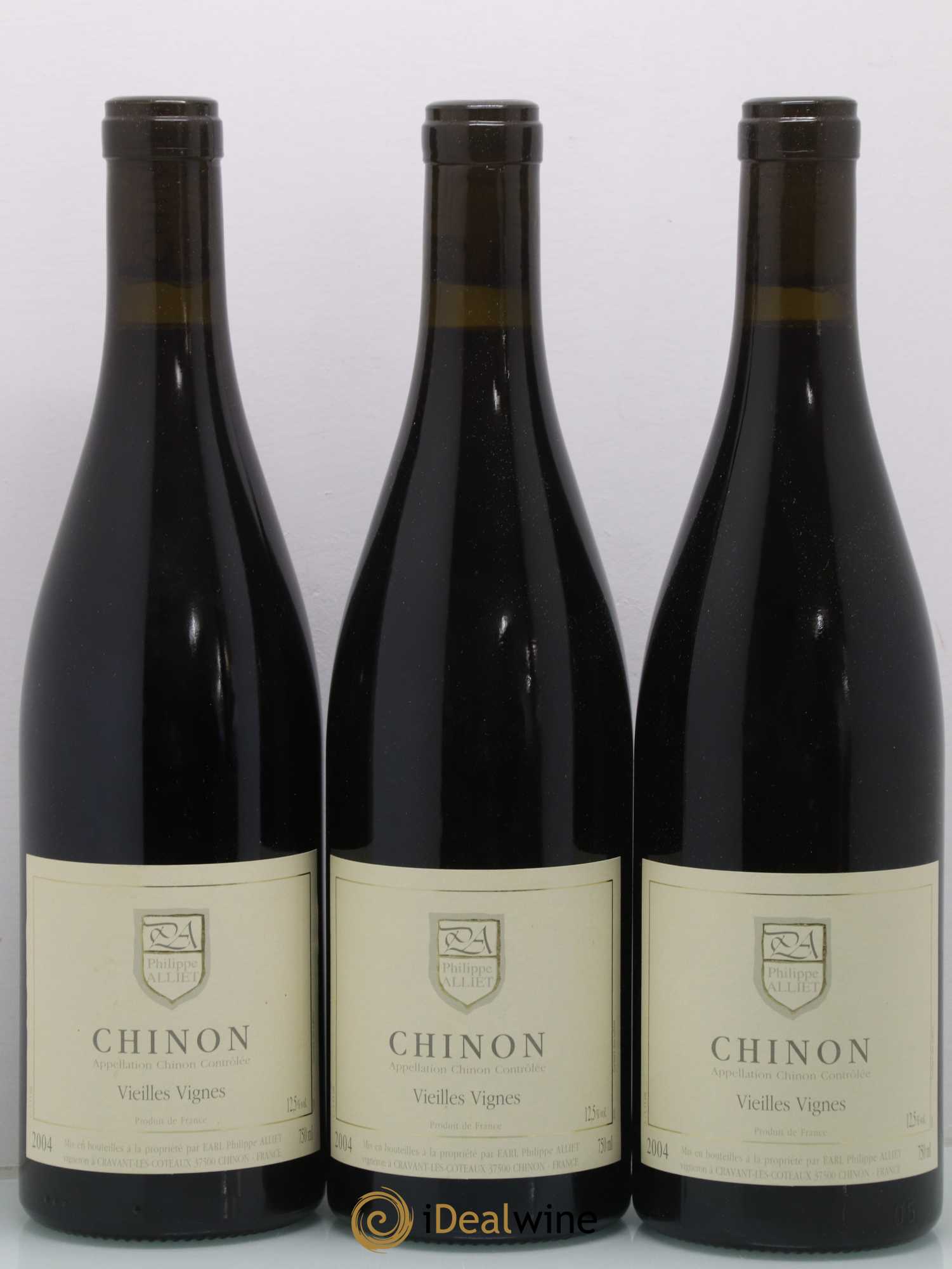 Chinon Vieilles Vignes Philippe Alliet 2004 - Lot de 3 bouteilles - 0