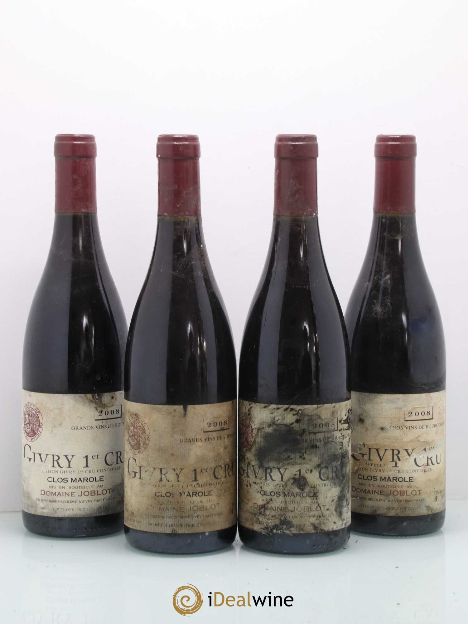 Givry 1er Cru Clos Marole Joblot (Domaine) 2008 - Lot de 4 bouteilles - 0