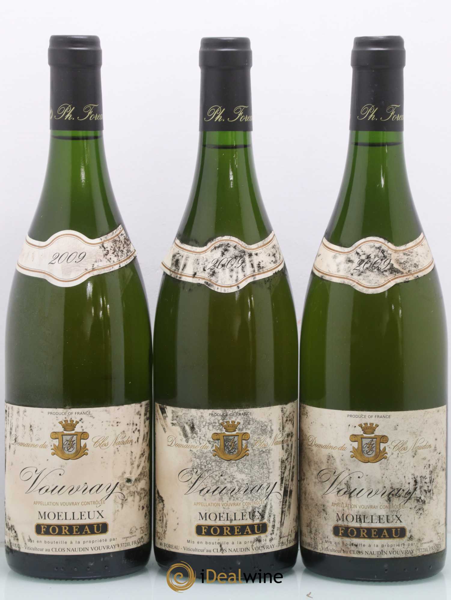 Vouvray Moelleux Clos Naudin - Philippe Foreau 2009 - Lot de 3 bouteilles - 0