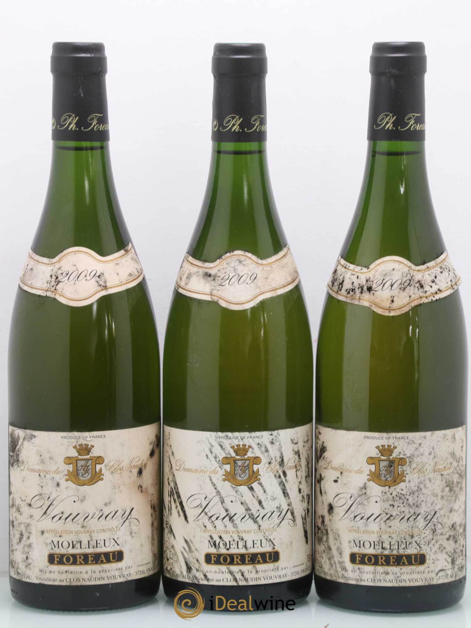 Vouvray Moelleux Clos Naudin - Philippe Foreau 2009 - Lotto di 3 bottiglie - 0