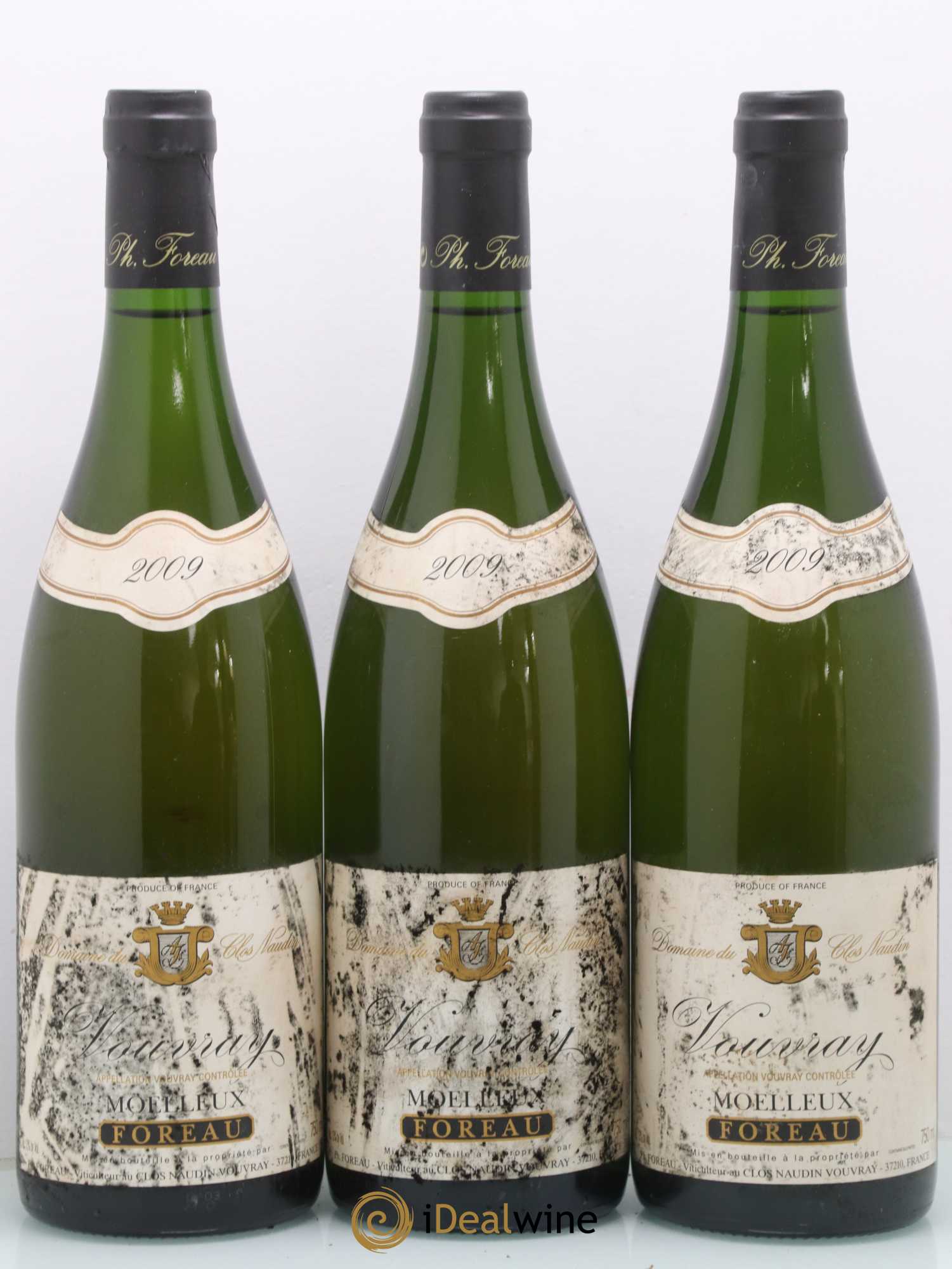 Vouvray Moelleux Clos Naudin - Philippe Foreau 2009 - Lotto di 3 bottiglie - 0
