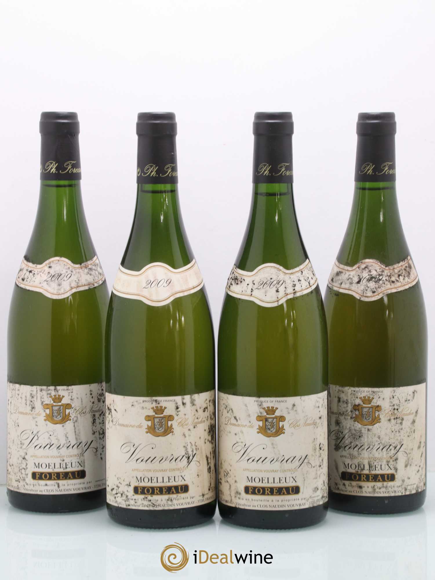 Vouvray Moelleux Clos Naudin - Philippe Foreau 2009 - Lotto di 4 bottiglie - 0