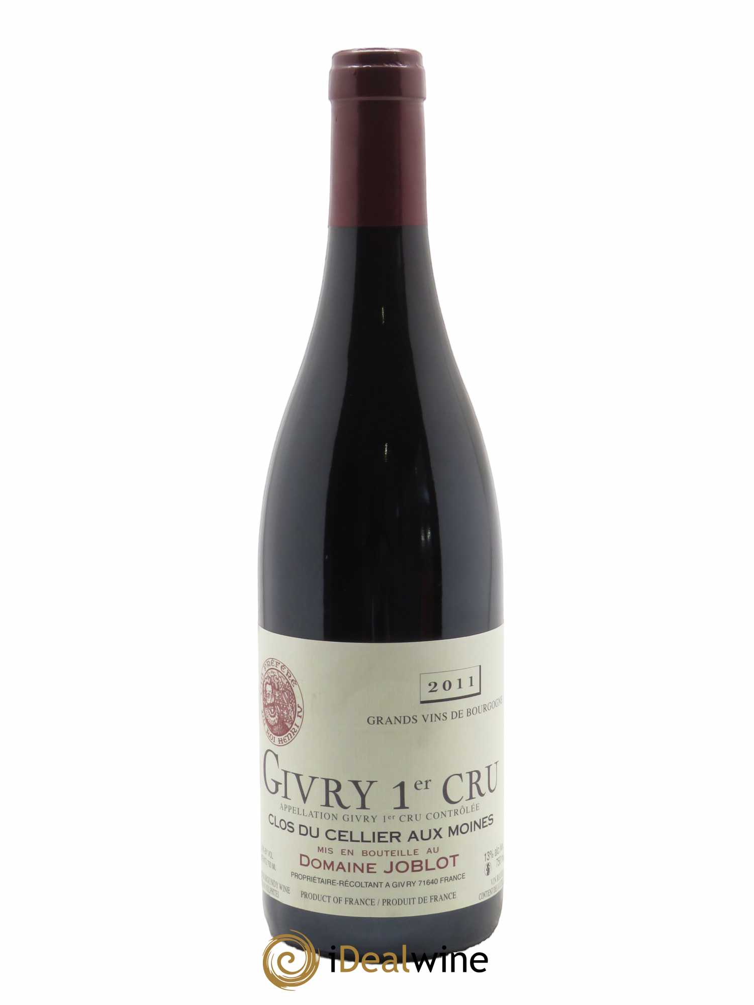 Givry 1er Cru Servoisine Joblot (Domaine) 2009 - Lot de 3 bouteilles - 0