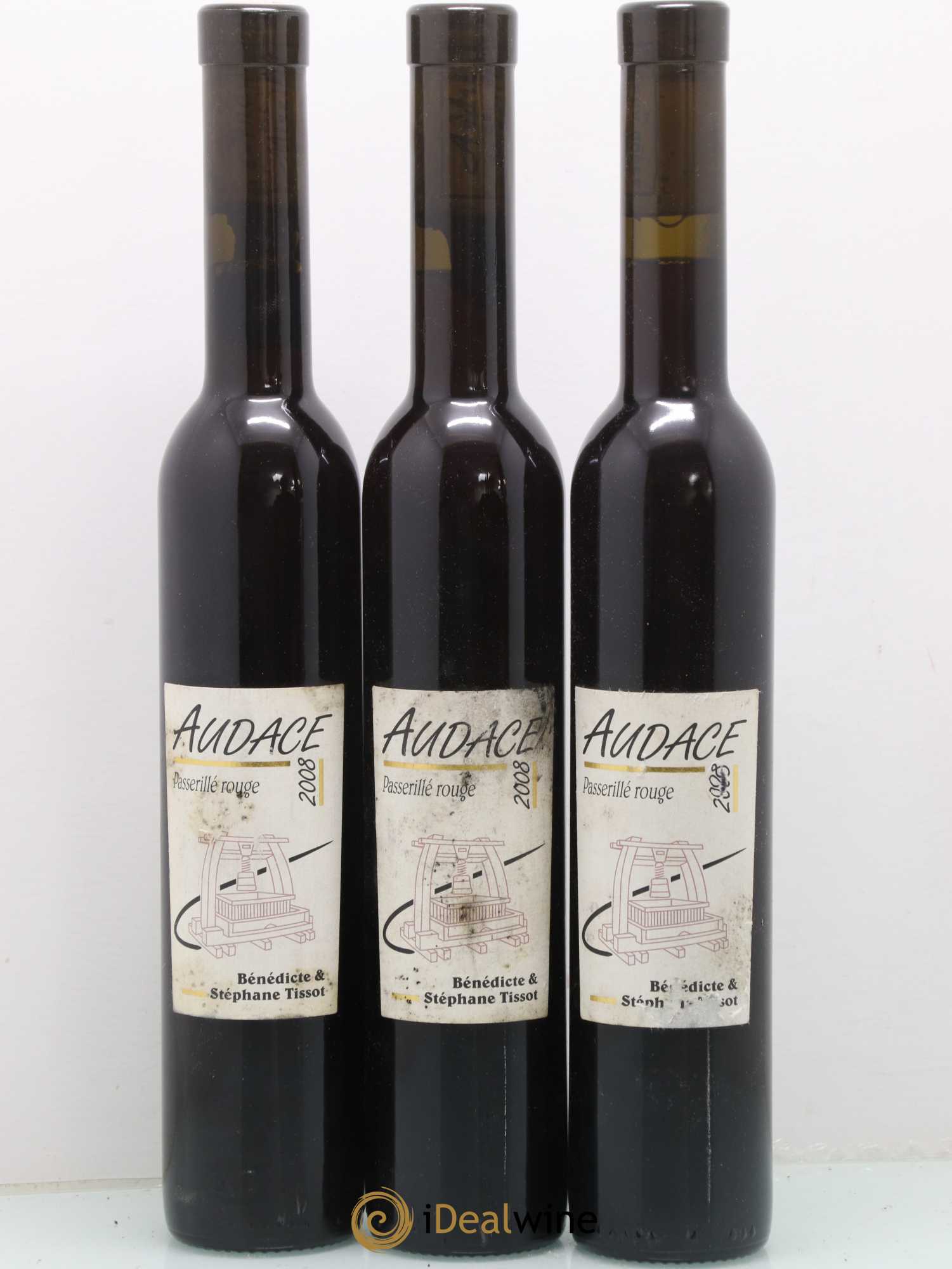 Vin de France Audace Passerillé Bénédicte et Stéphane Tissot 2008 - Lot de 3 demi bouteilles - 0