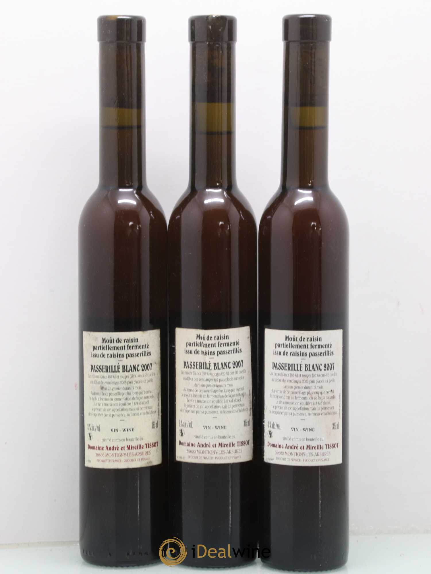 Vin de France Spirale Passerillé Bénédicte et Stéphane Tissot 2007 - Posten von 3 Demi-Flaschen - 1