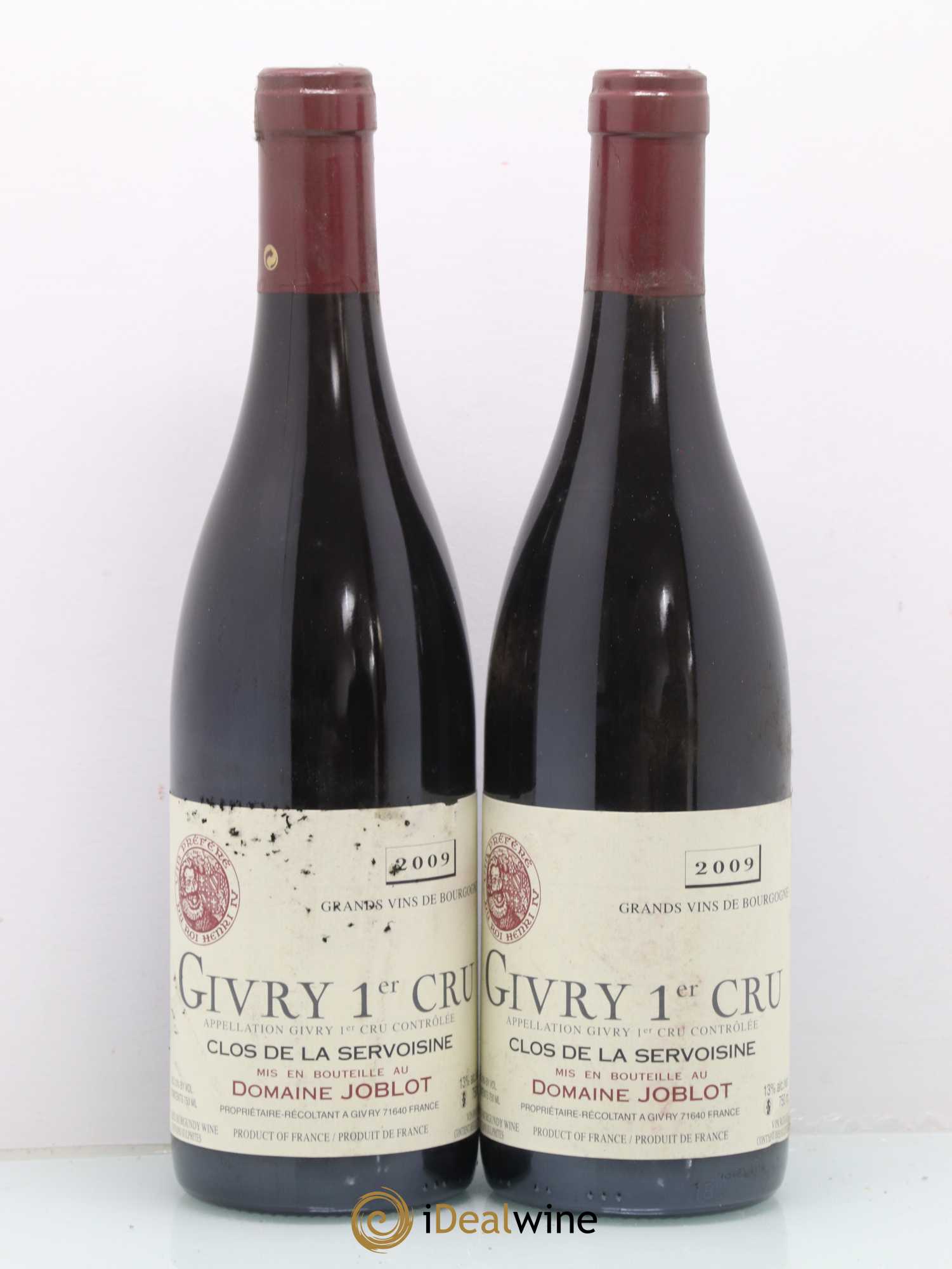 Givry 1er Cru Servoisine Joblot (Domaine) 2009 - Lot de 2 bouteilles - 0