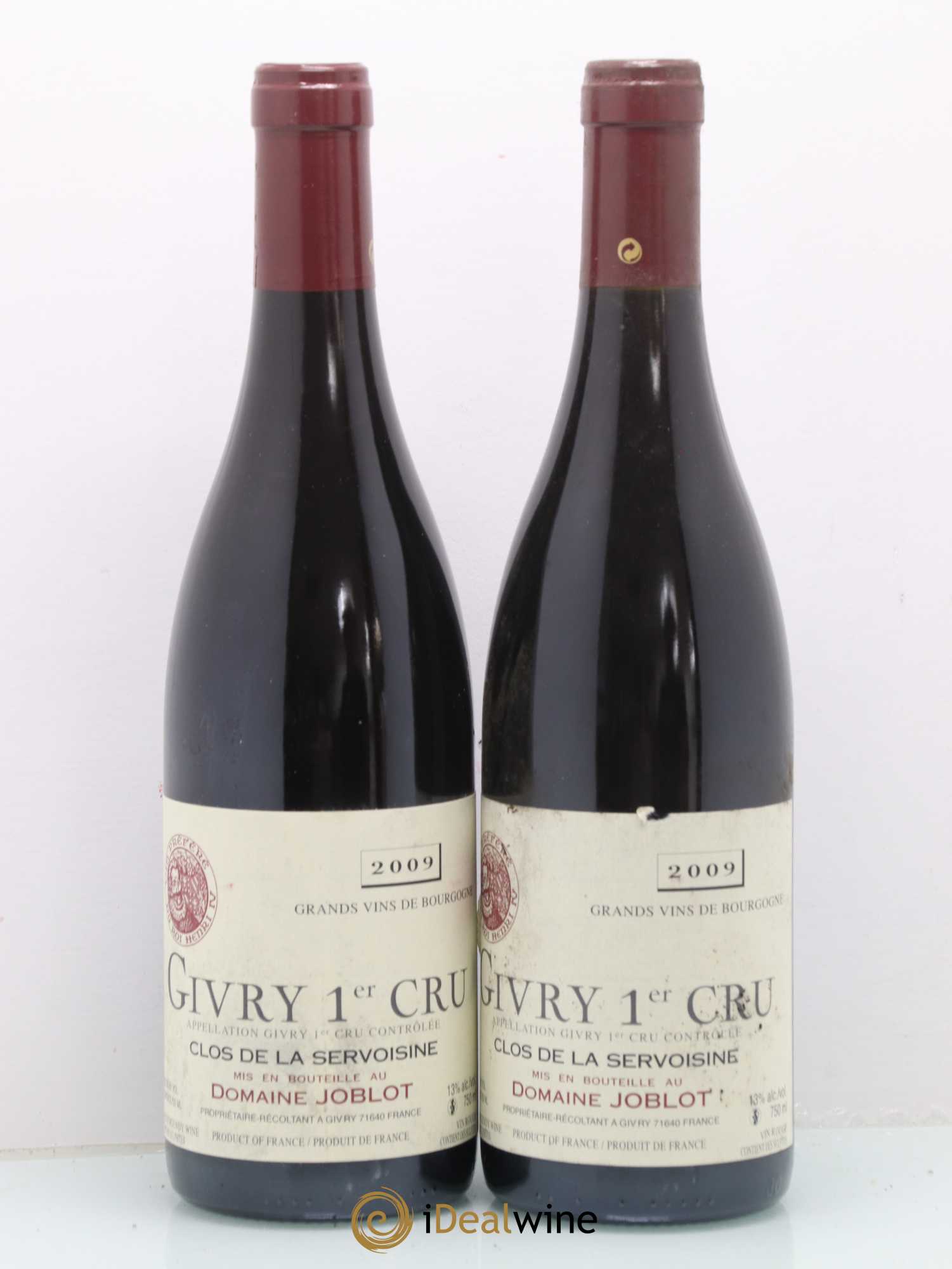 Givry 1er Cru Servoisine Joblot (Domaine) 2009 - Lot de 2 bouteilles - 0