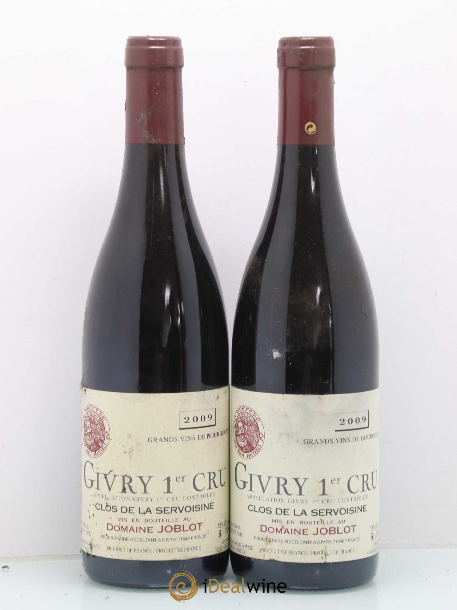 Givry 1er Cru Servoisine Joblot (Domaine) 2009 - Lot de 2 bouteilles - 0