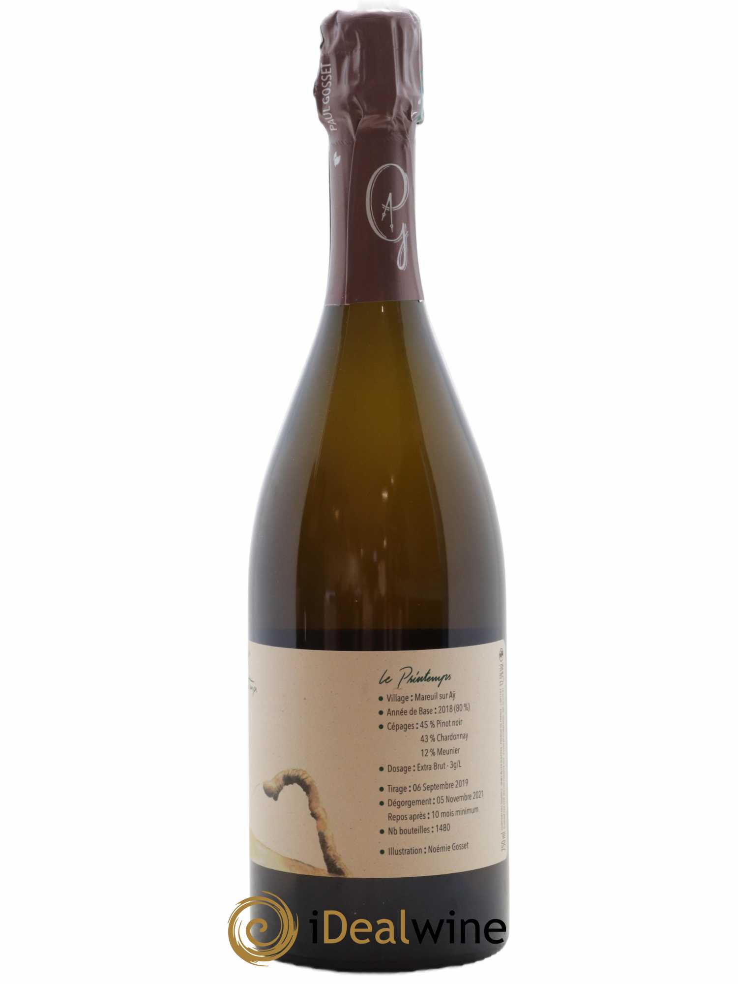 Champagne Le printemps Paul Gosset - Lot de 1 bouteille - 1