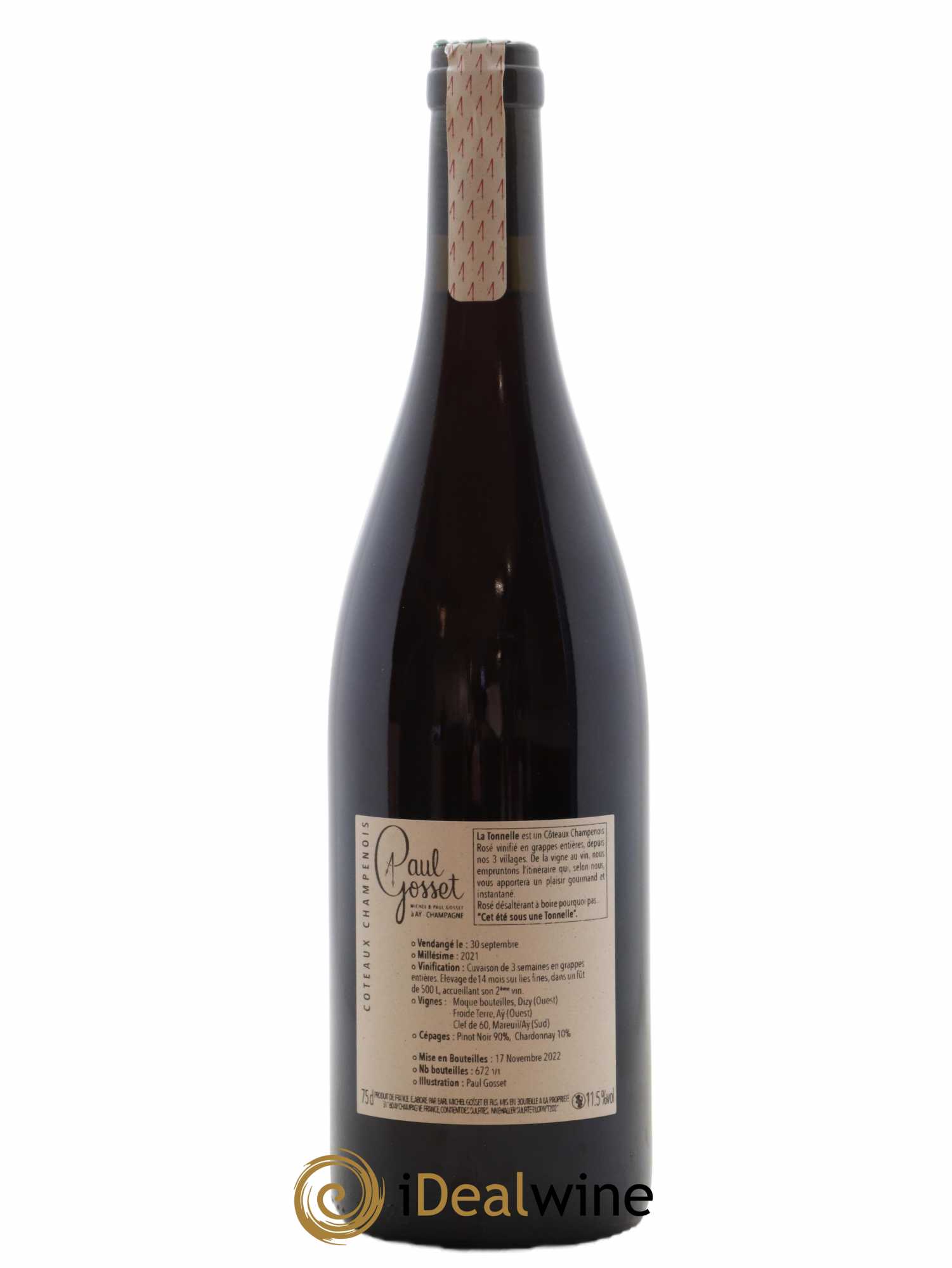 Coteaux Champenois La tonnelle Paul Gosset 2021 - Lot of 1 bottle - 1