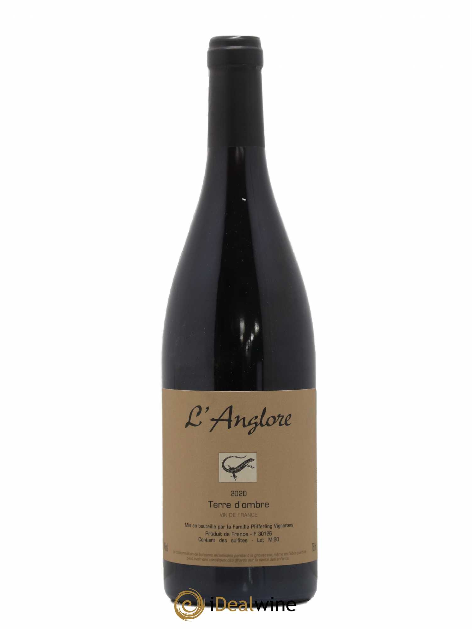 Vin de France Terre d'Ombre L'Anglore 2020 - Lot de 1 bouteille - 0