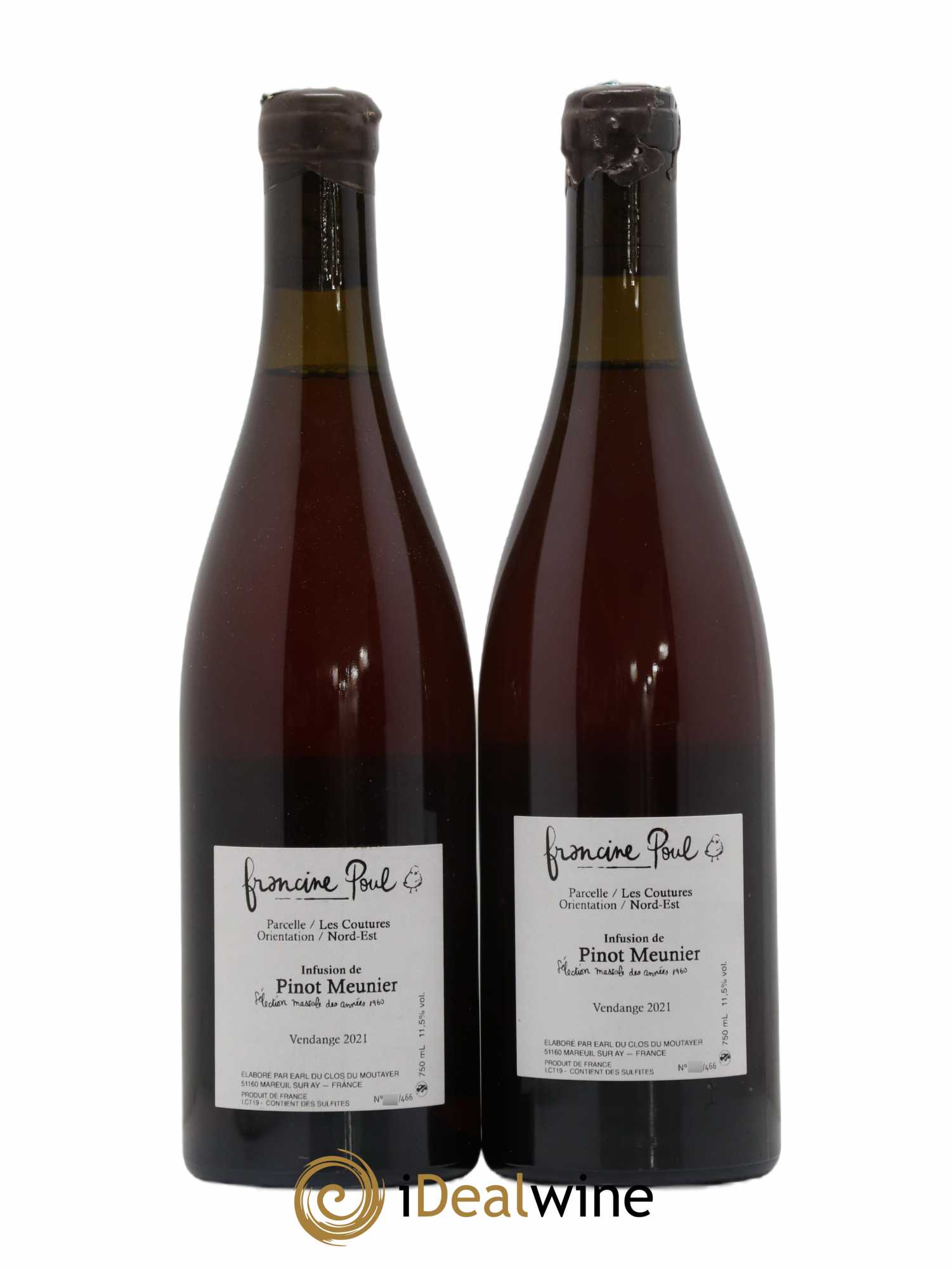 Coteaux Champenois Infusion Francine Poul 2021 - Lot of 2 bottles - 1