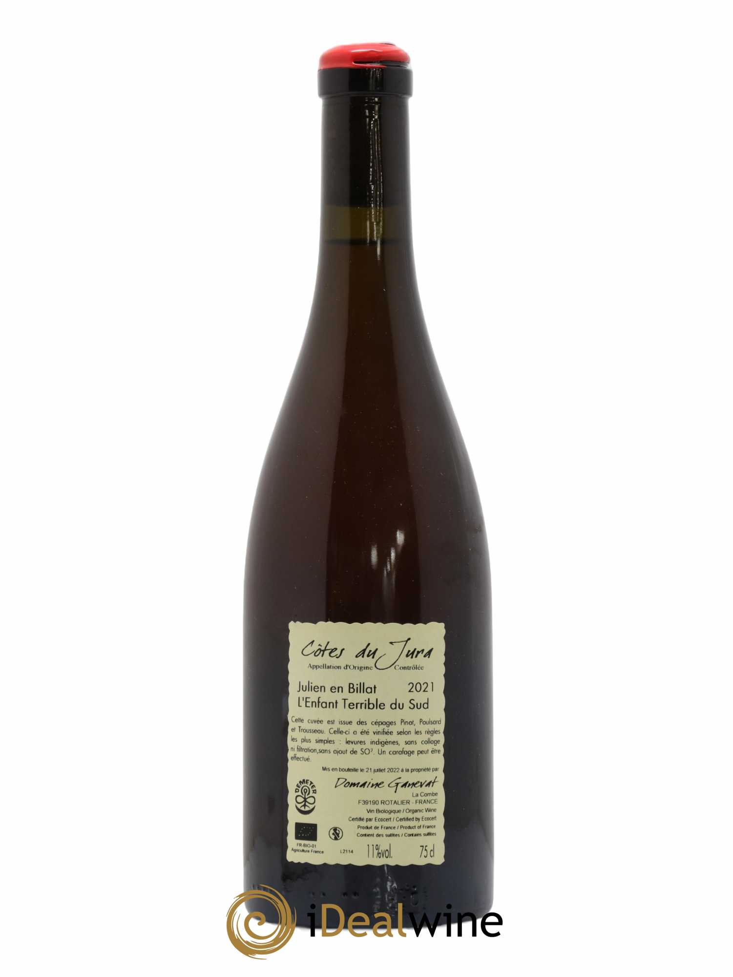 Côtes du Jura Julien en Billat l'enfant terrible du Sud Jean-François Ganevat (Domaine) 2021 - Lot de 1 bouteille - 1