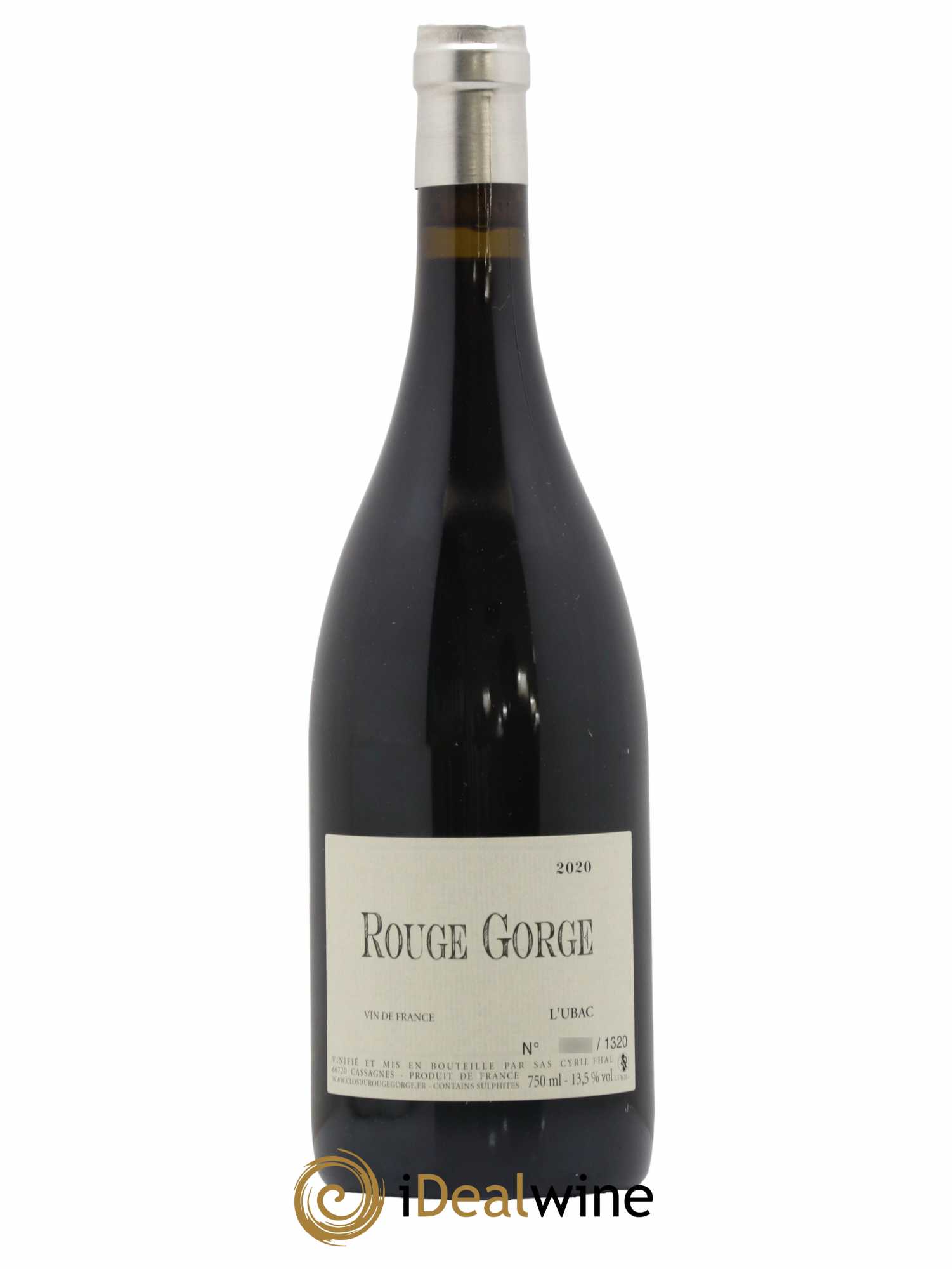Côtes Catalanes Clos du Rouge Gorge L'Ubac Cyril Fhal 2020 - Lot de 1 bouteille - 0