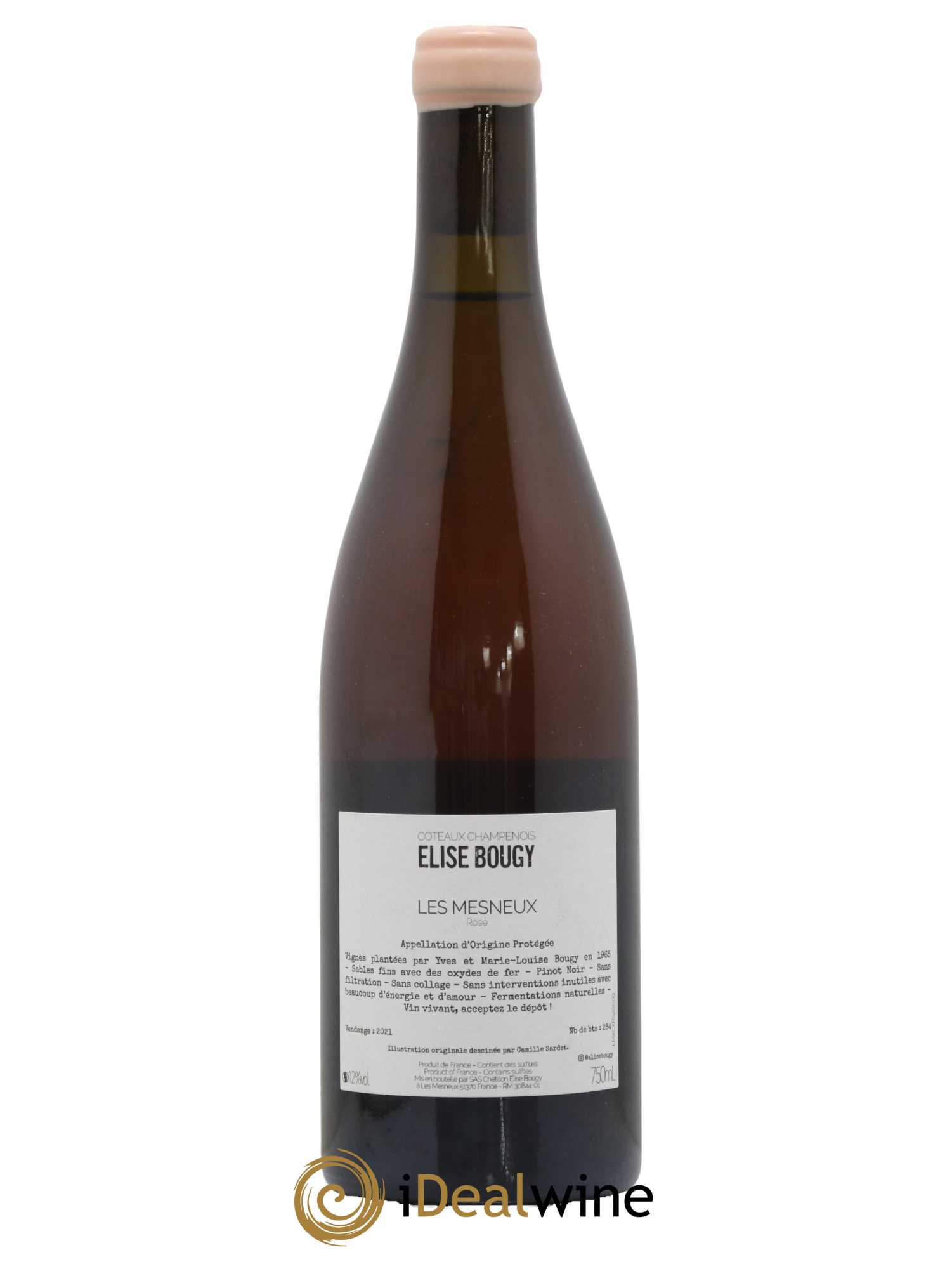 Coteaux Champenois Oser Le Rosé Elise Bougy 2021 - Lot de 1 bouteille - 1