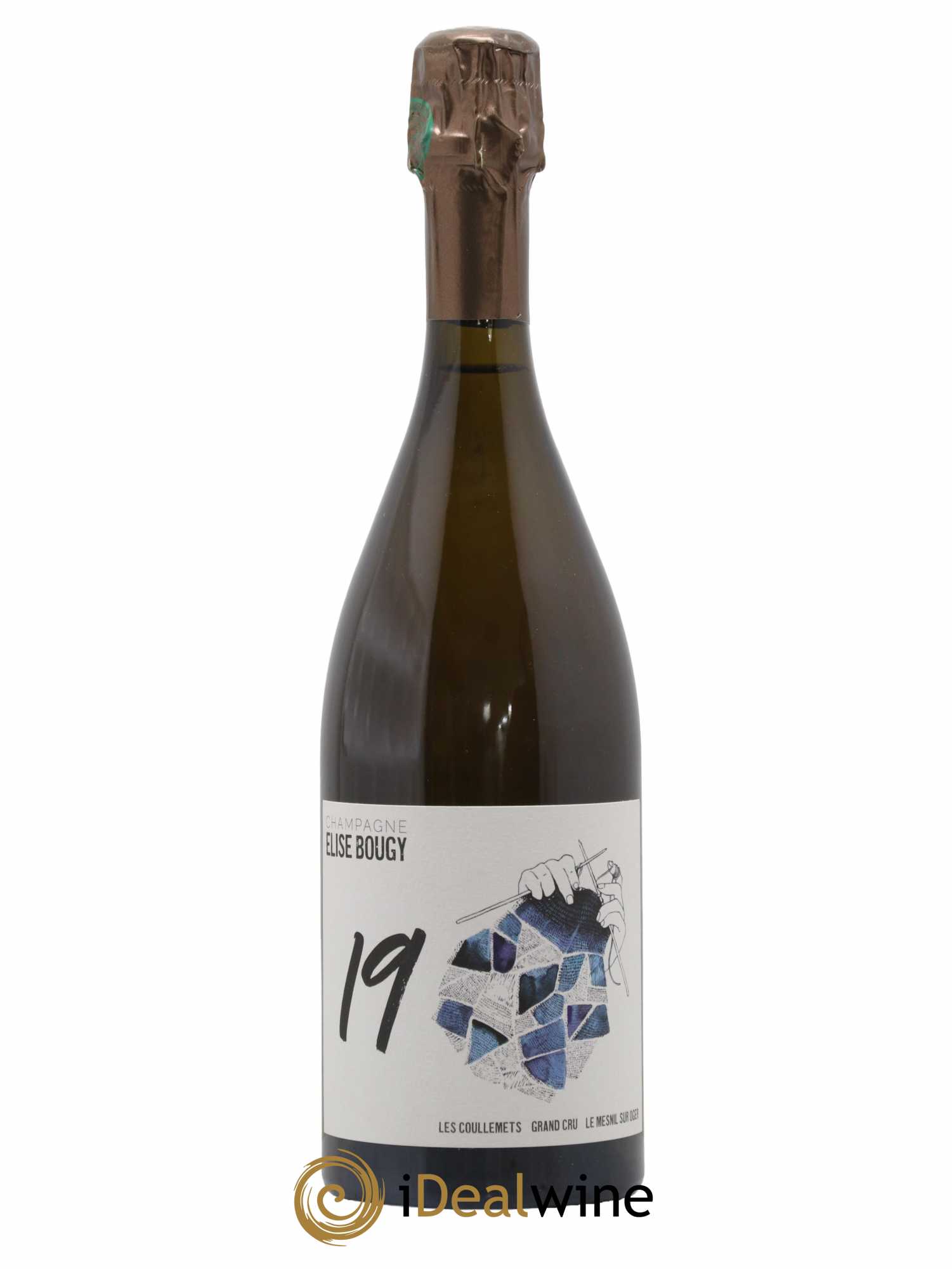 Champagne Les Coullemets Grand Cru Brut Nature Blanc de Blancs Elise Bougy 2019 - Lot de 1 bouteille - 0