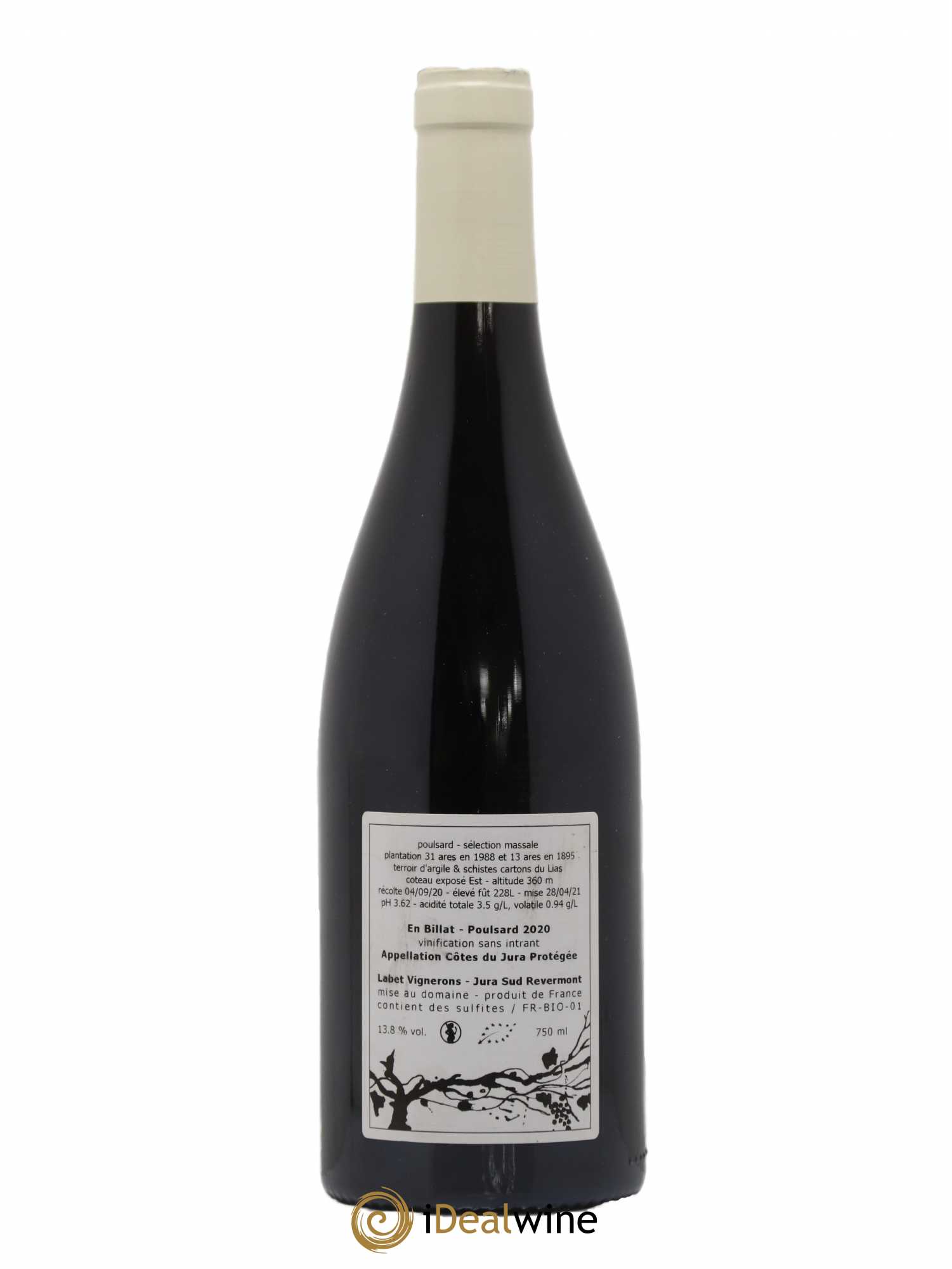 Côtes du Jura Poulsard En Billat Romain - Julien  - Charline Labet 2020 - Lot de 1 bouteille - 1