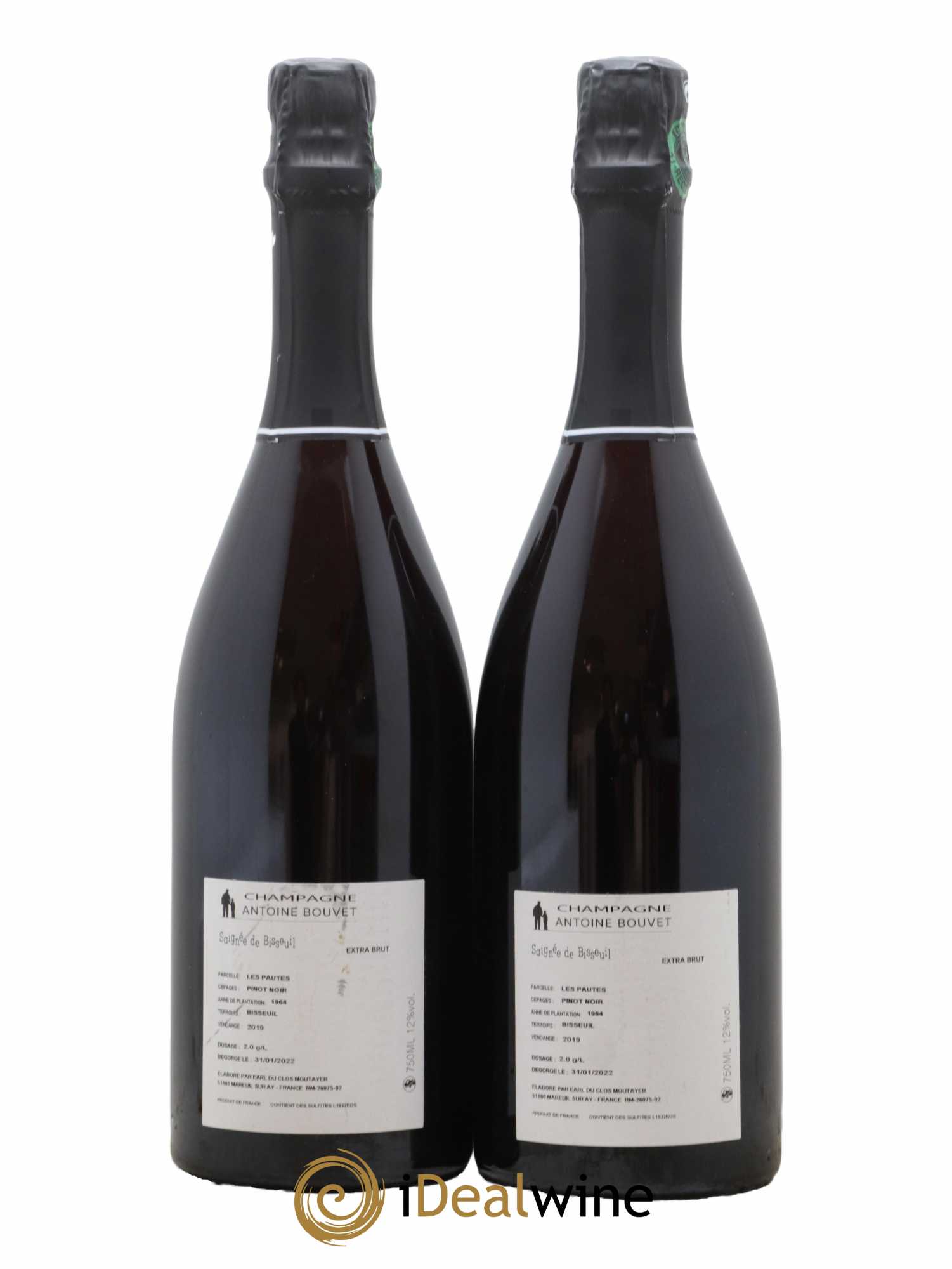 Saignée de Bisseuil les Pautes Extra-Brut Antoine Bouvet 2019 - Lot de 2 bouteilles - 1