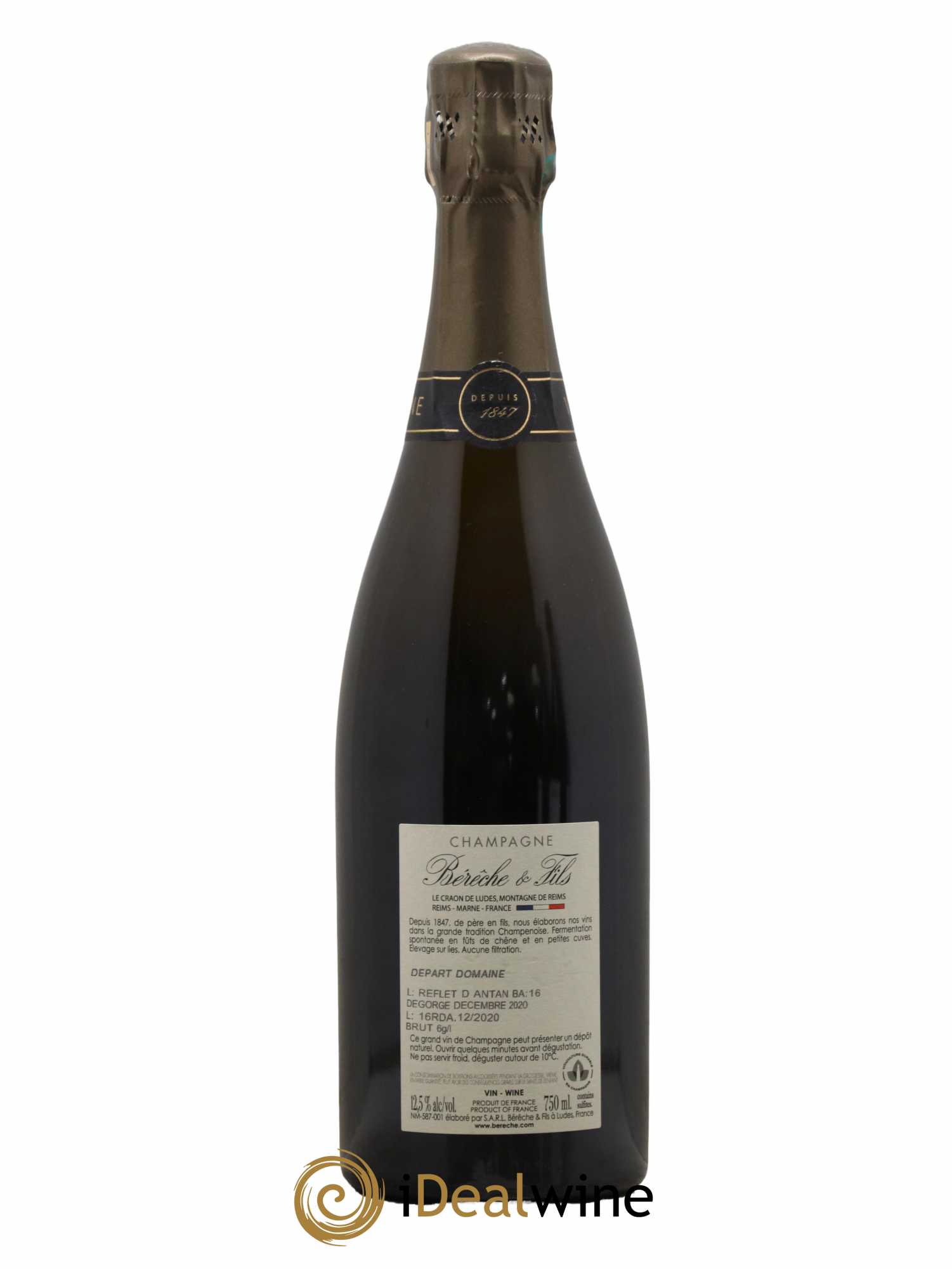 Champagne Reflets d'Antan Bereche et fils - Lot de 1 bouteille - 1