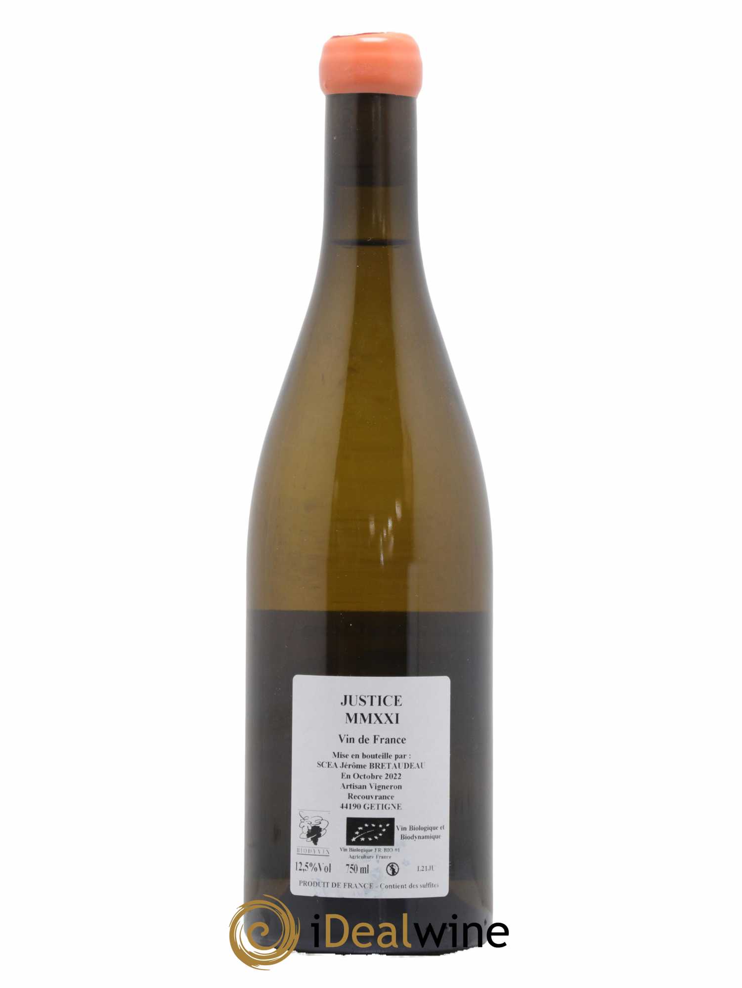 Vin de France La Justice Jérôme Bretaudeau - Domaine de Bellevue 2021 - Lot de 1 bouteille - 1