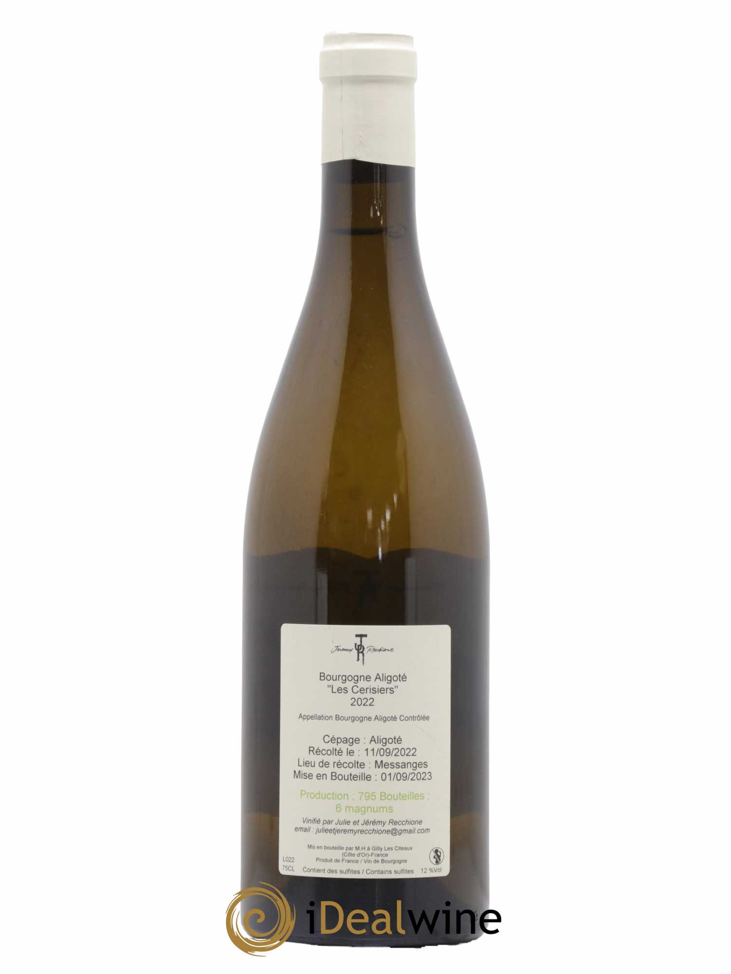Bourgogne Aligote Les Cerisiers Jeremy Recchione 2022 - Lot de 1 bouteille - 1