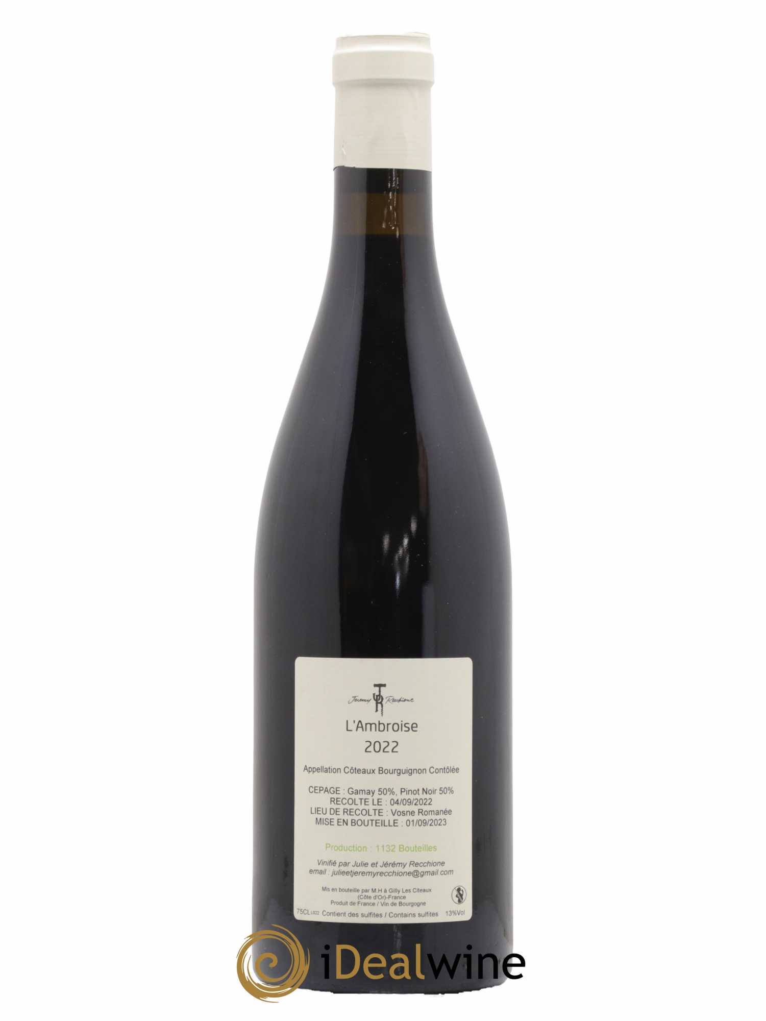 Coteaux Bourguignons L'Ambroise Jeremy Recchione 2022 - Lot de 1 bouteille - 1