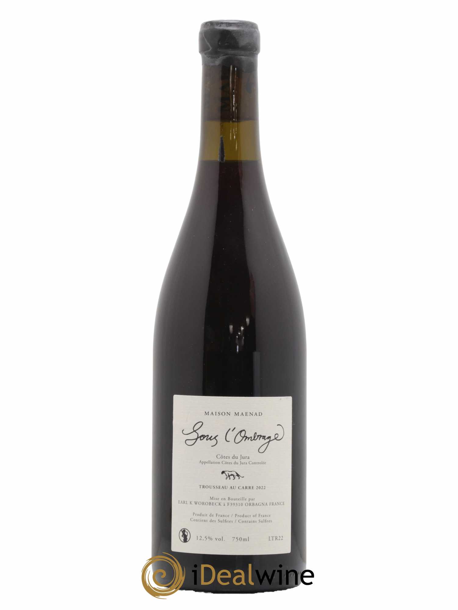 Côtes du Jura Trousseau Au Carre Sous L Ombrage Maison Maenad 2022 - Lot de 1 bouteille - 1