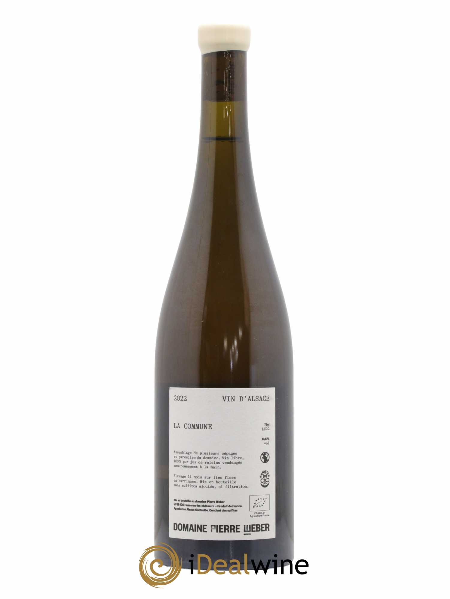 Alsace La Commune Domanine Pierre Weber 2022 - Lot de 1 bouteille - 1
