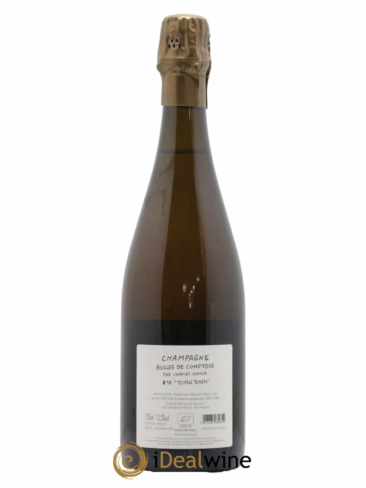 Champagne Bulles de Comptoir 10 Tchin Tchin Charles Dufour - Lot de 1 bouteille - 1