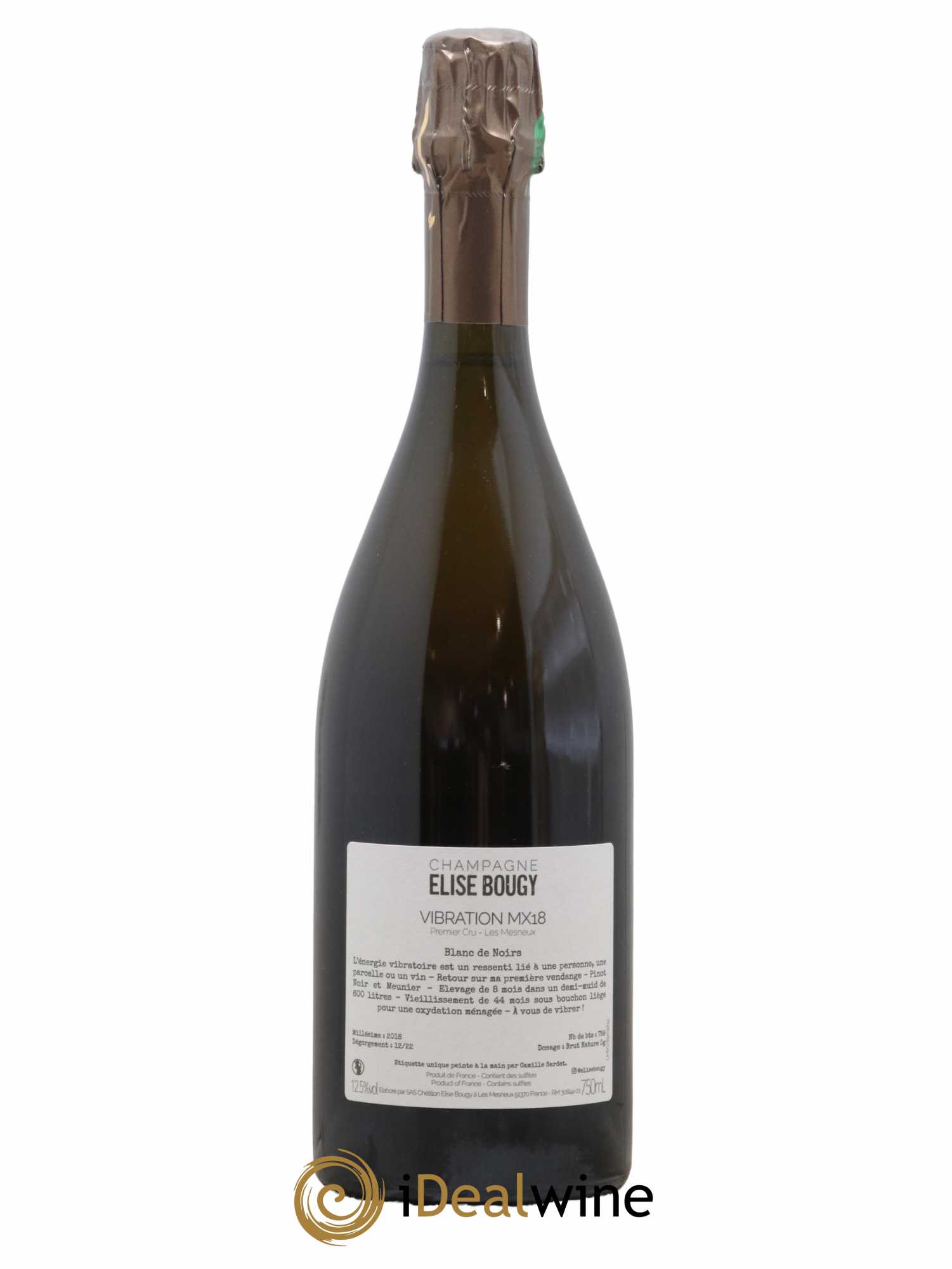 Champagne Vibration MX18 Elise Bougy 2018 - Lot de 1 bouteille - 1