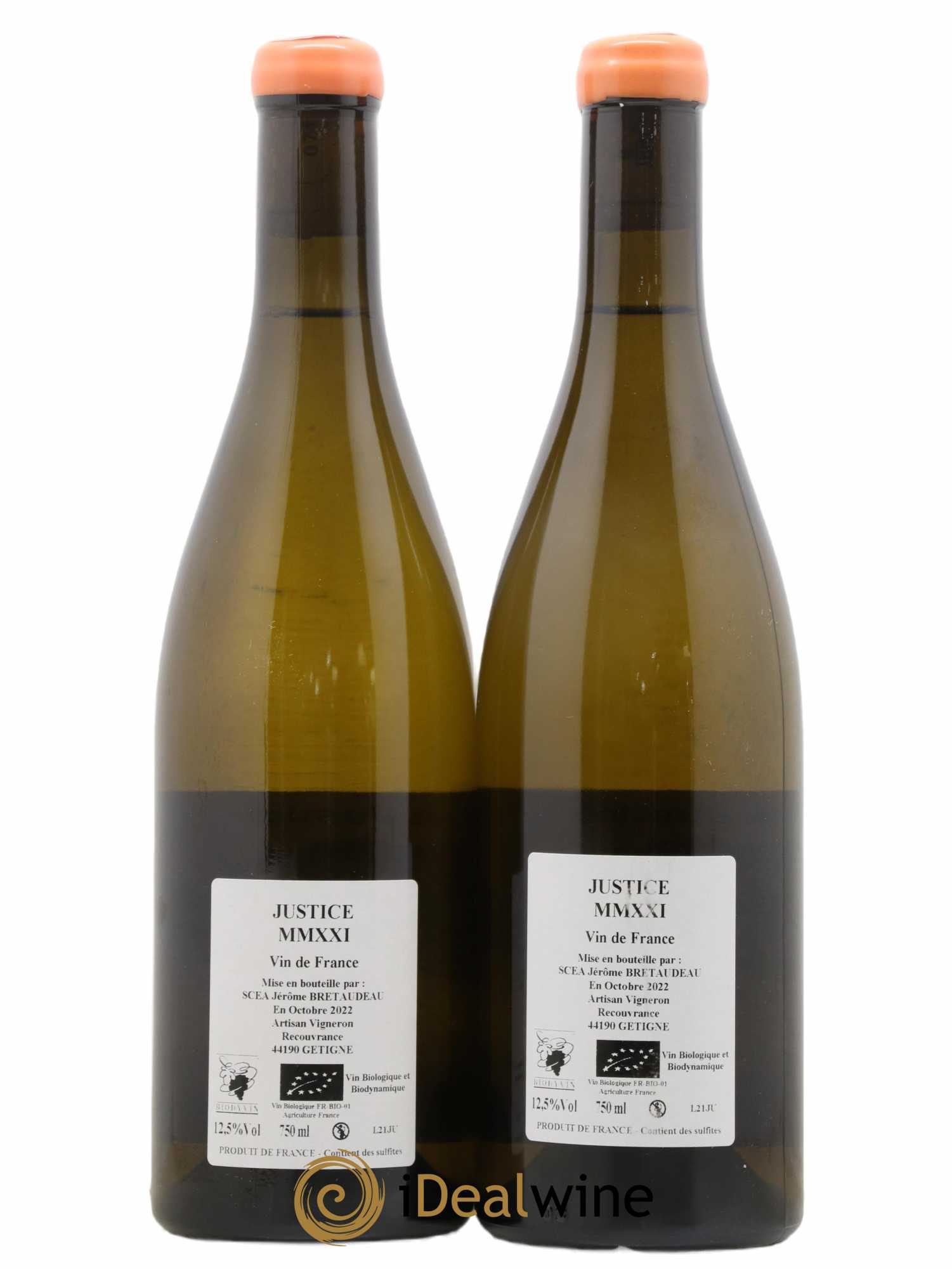 Vin de France La Justice Jérôme Bretaudeau - Domaine de Bellevue 2021 - Lot de 2 bouteilles - 1