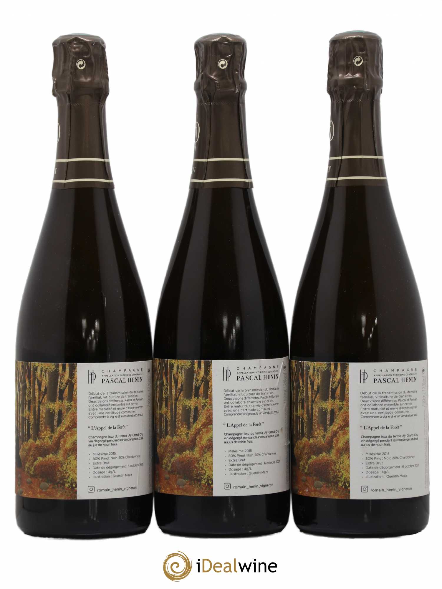 L'Appel de la Fôret Romain Henin 2015 - Lot de 3 bouteilles - 1