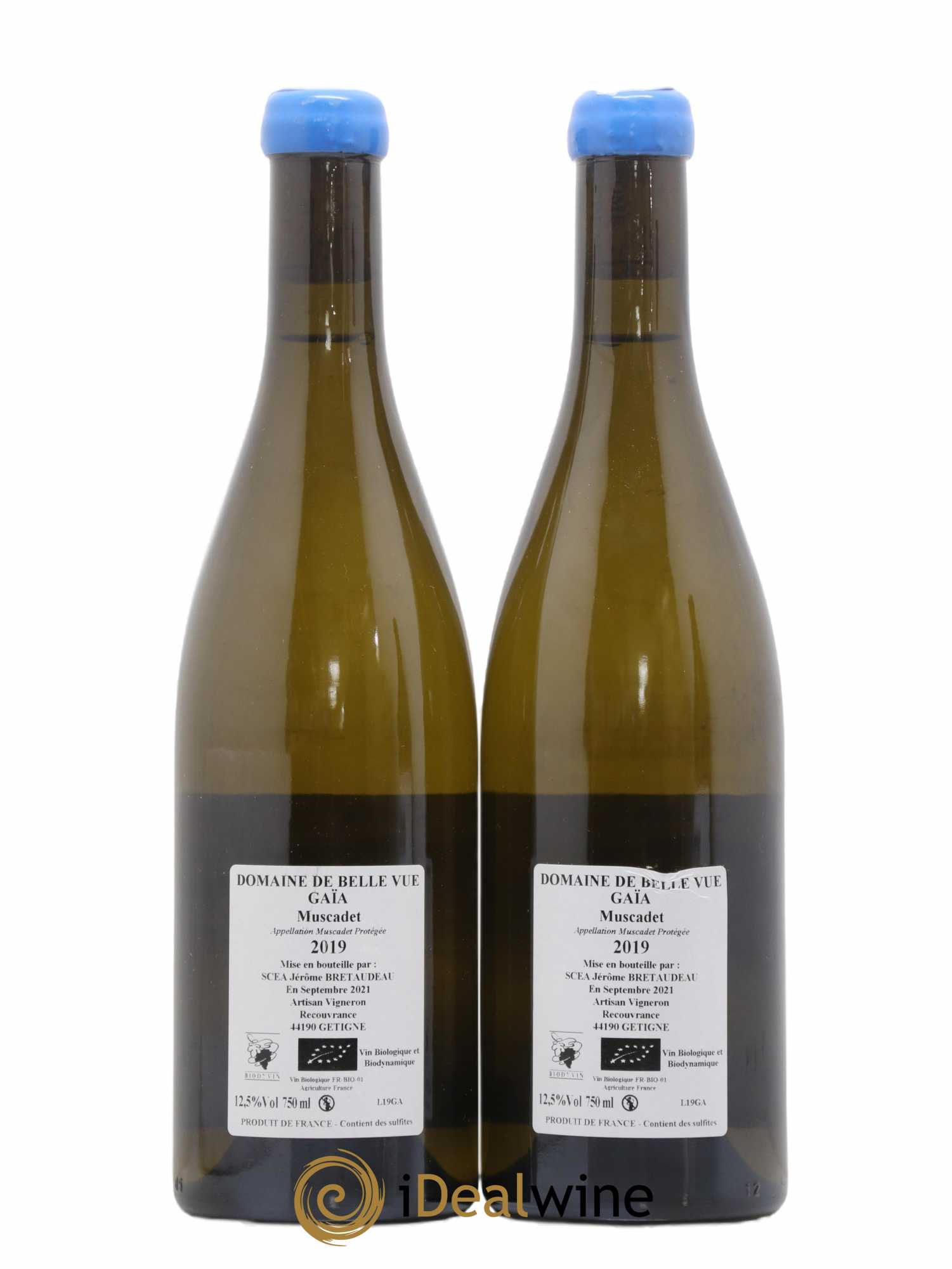 Muscadet-Sèvre-et-Maine Gaia Jérôme Bretaudeau - Domaine de Bellevue 2019 - Lot de 2 bouteilles - 1