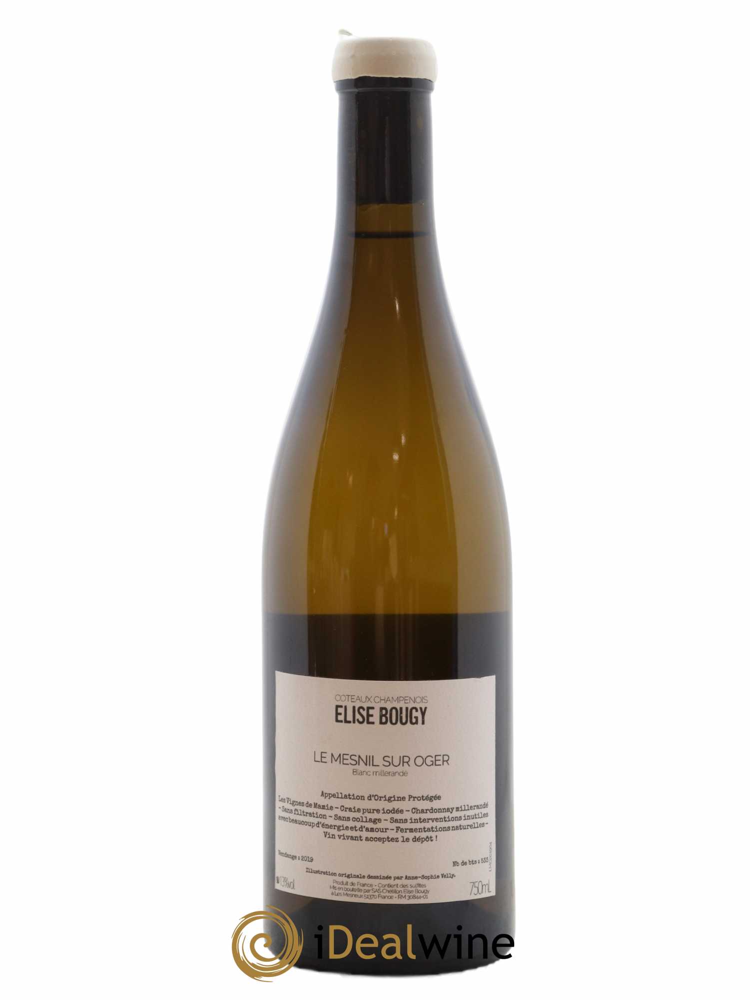 Coteaux Champenois Le Mesnil sur Oger Millerande Elise Bougy 2019 - Lot de 1 bouteille - 1
