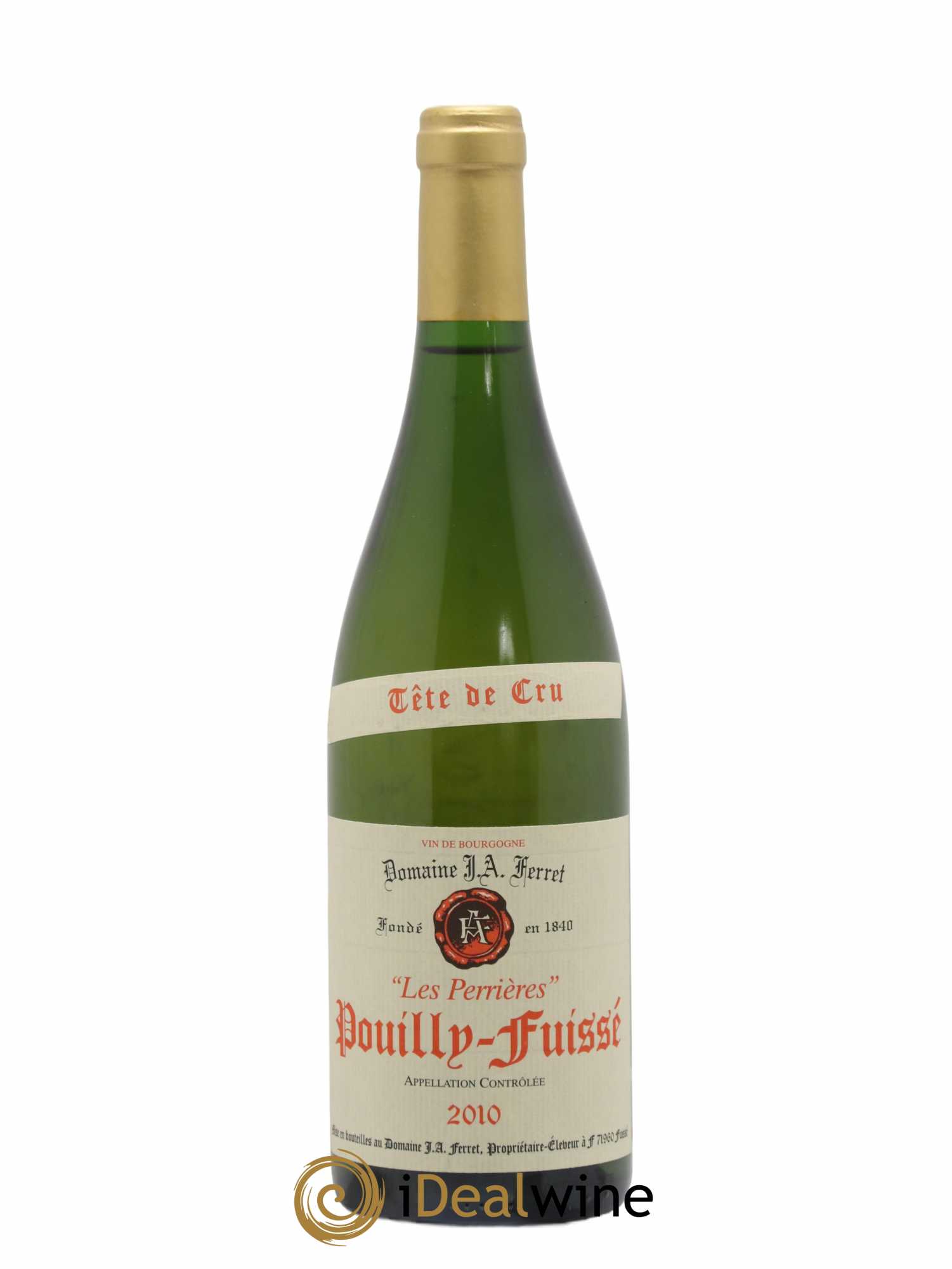 Pouilly-Fuissé Tête de Cru Les Perrières J.A. Ferret (Domaine) 2010 - Lot de 1 bouteille - 0