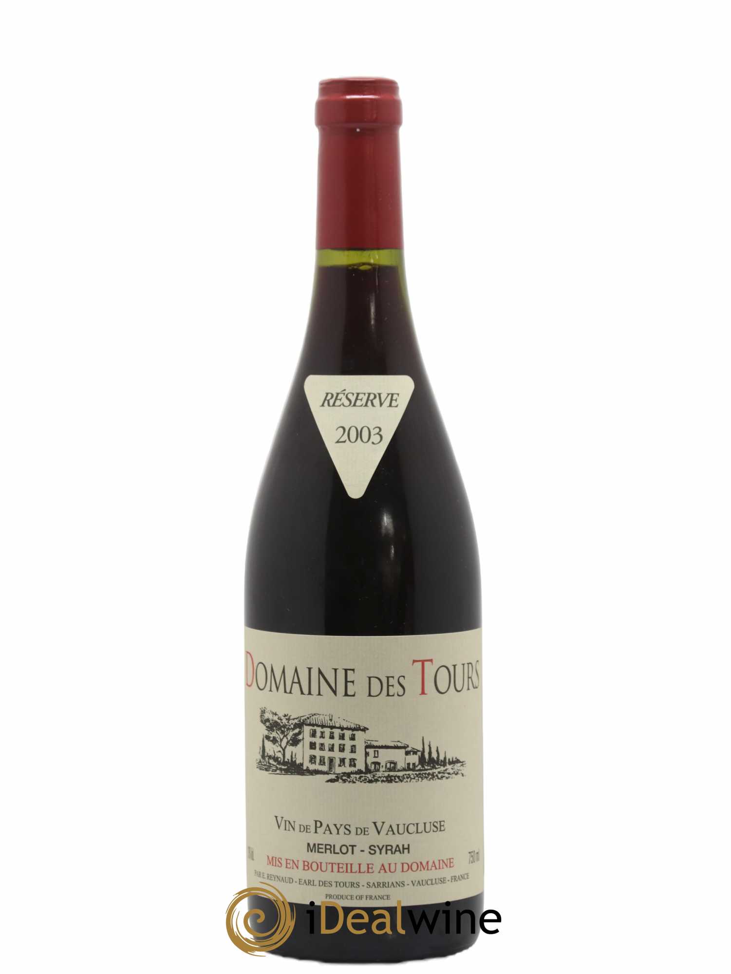 Vaucluse Domaine des Tours Merlot-Syrah Emmanuel Reynaud 2003 - Lot de 1 bouteille - 0