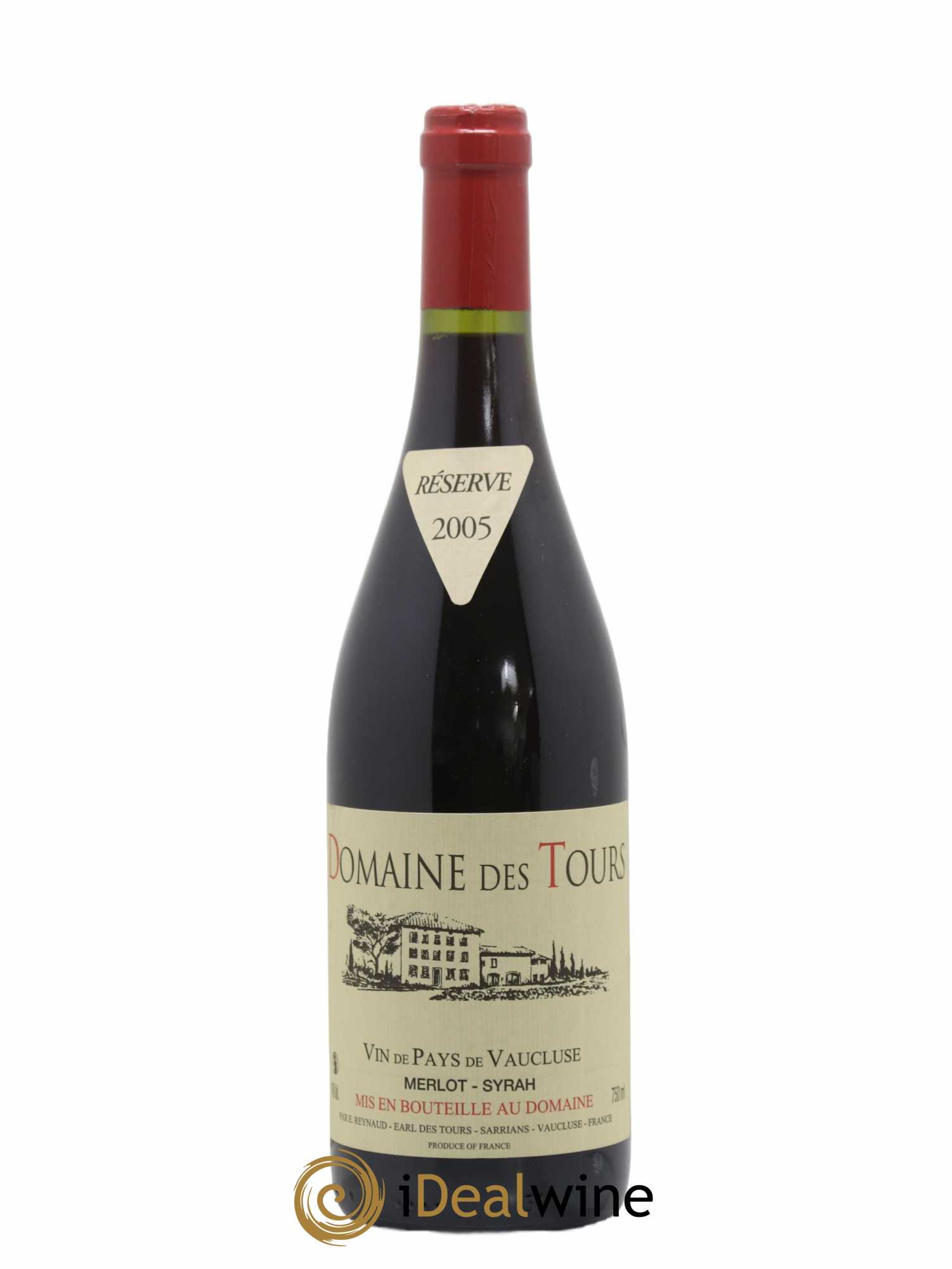 Vaucluse Domaine des Tours Merlot-Syrah Emmanuel Reynaud 2005 - Lot de 1 bouteille - 0