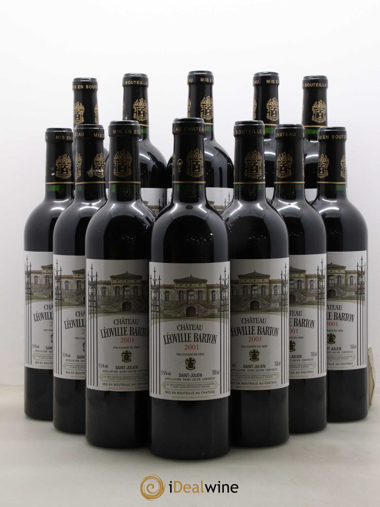 Château Léoville Barton 2ème Grand Cru Classé 2001 - Lot de 12 bouteilles - 0