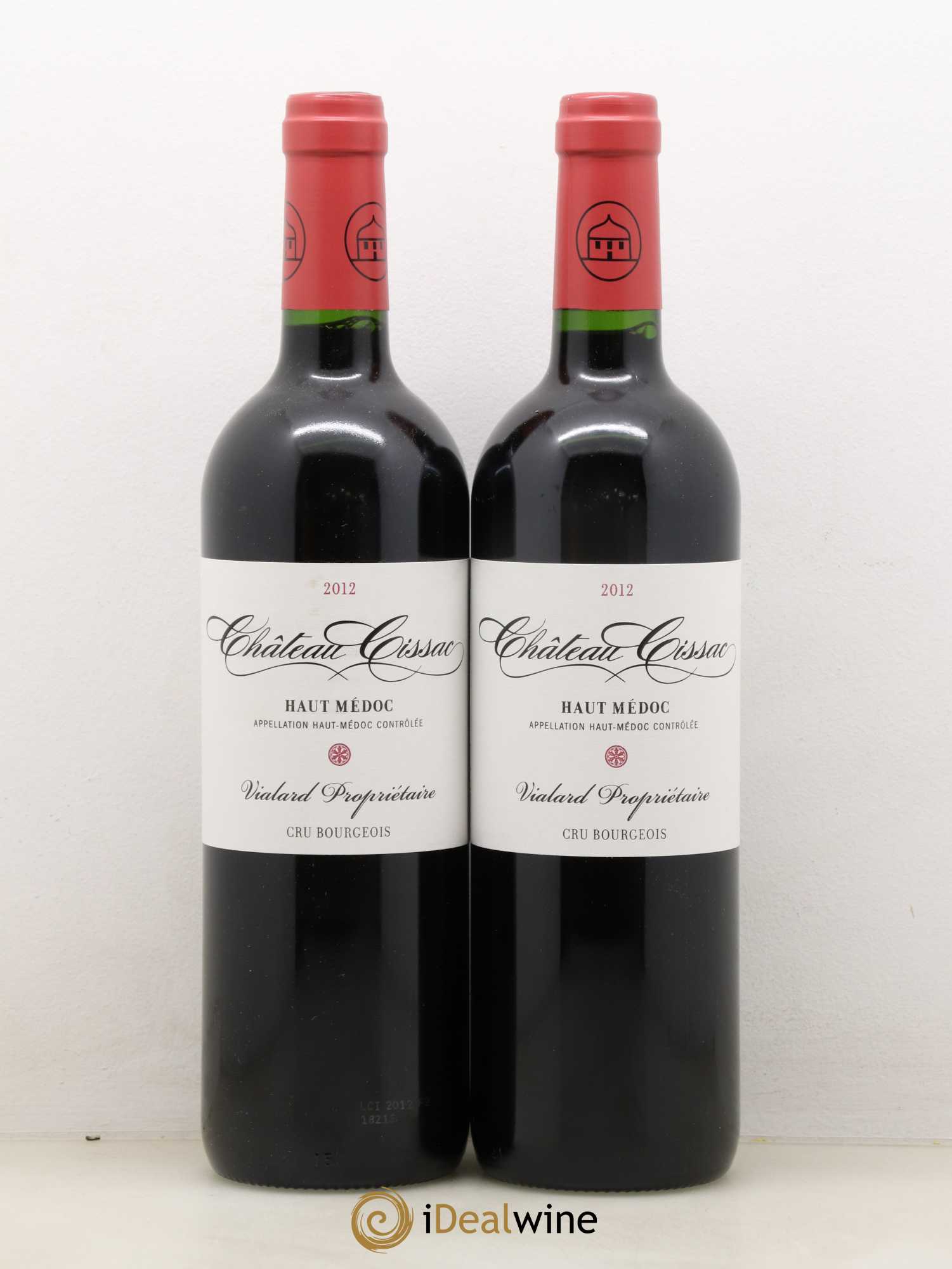 Château Cissac Cru Bourgeois 2012 - Lot de 2 bouteilles - 0